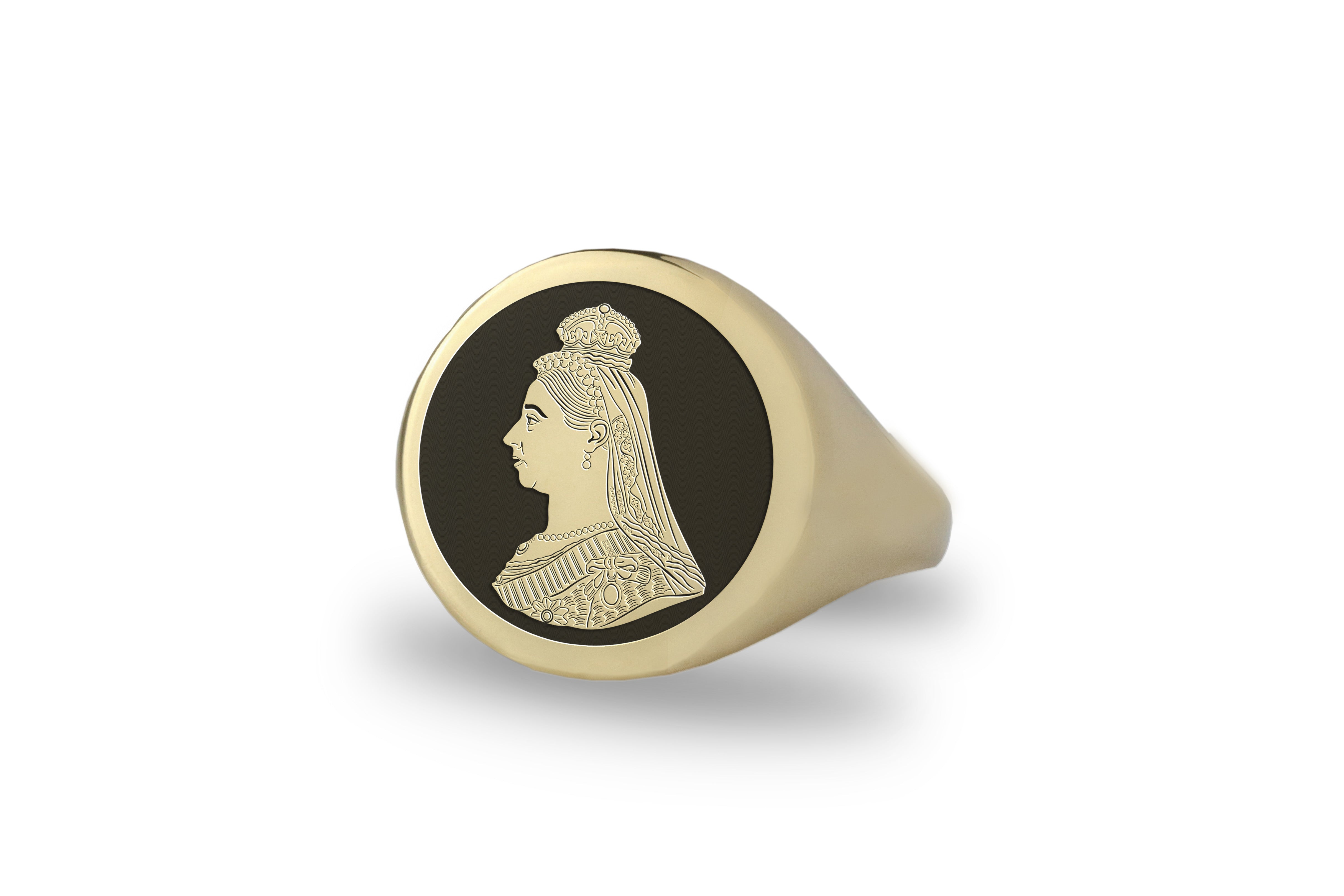 Engraved Queen Ring