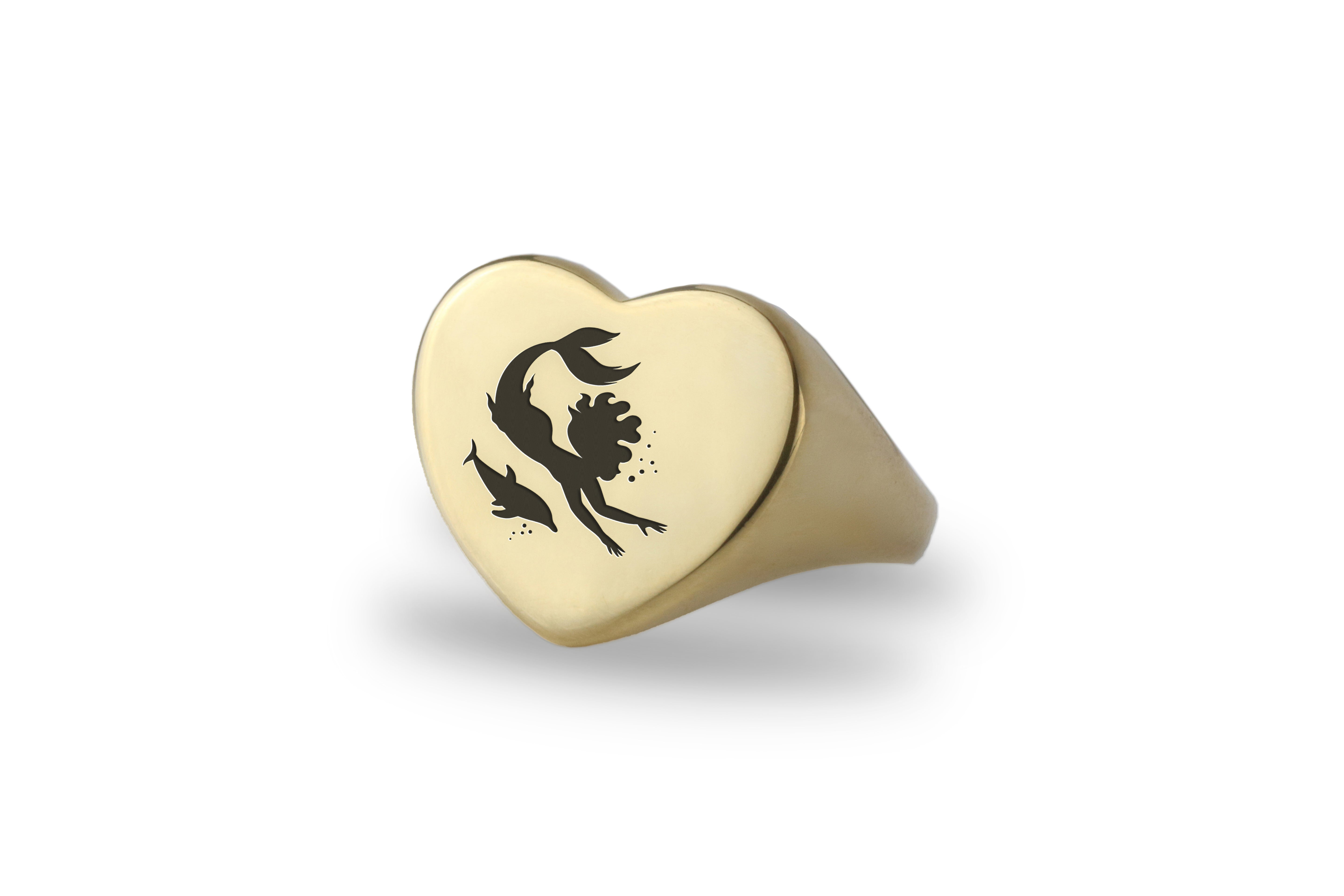 14k Gold Mermaid Ring