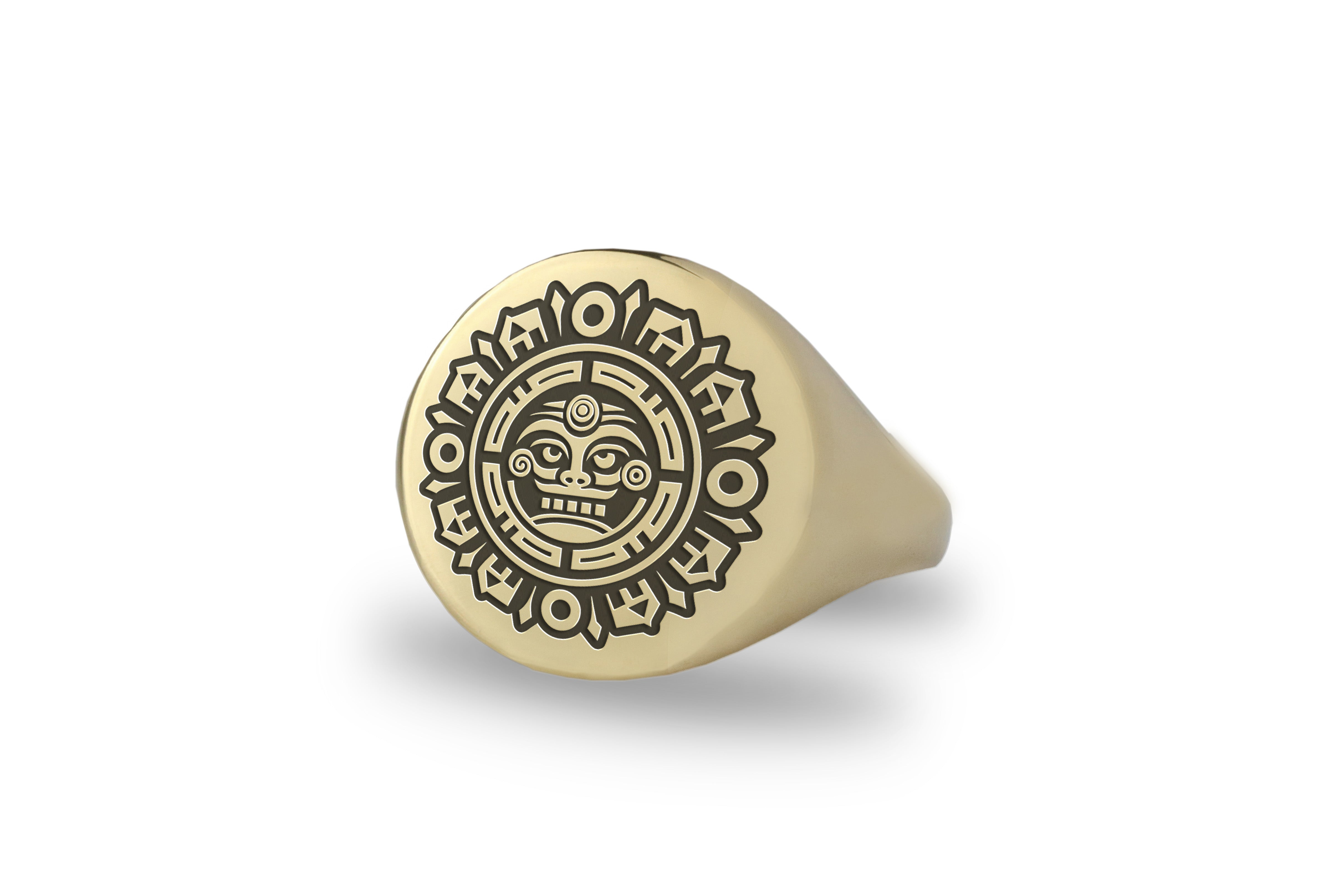Ancient Mayan Gold Signet Ring