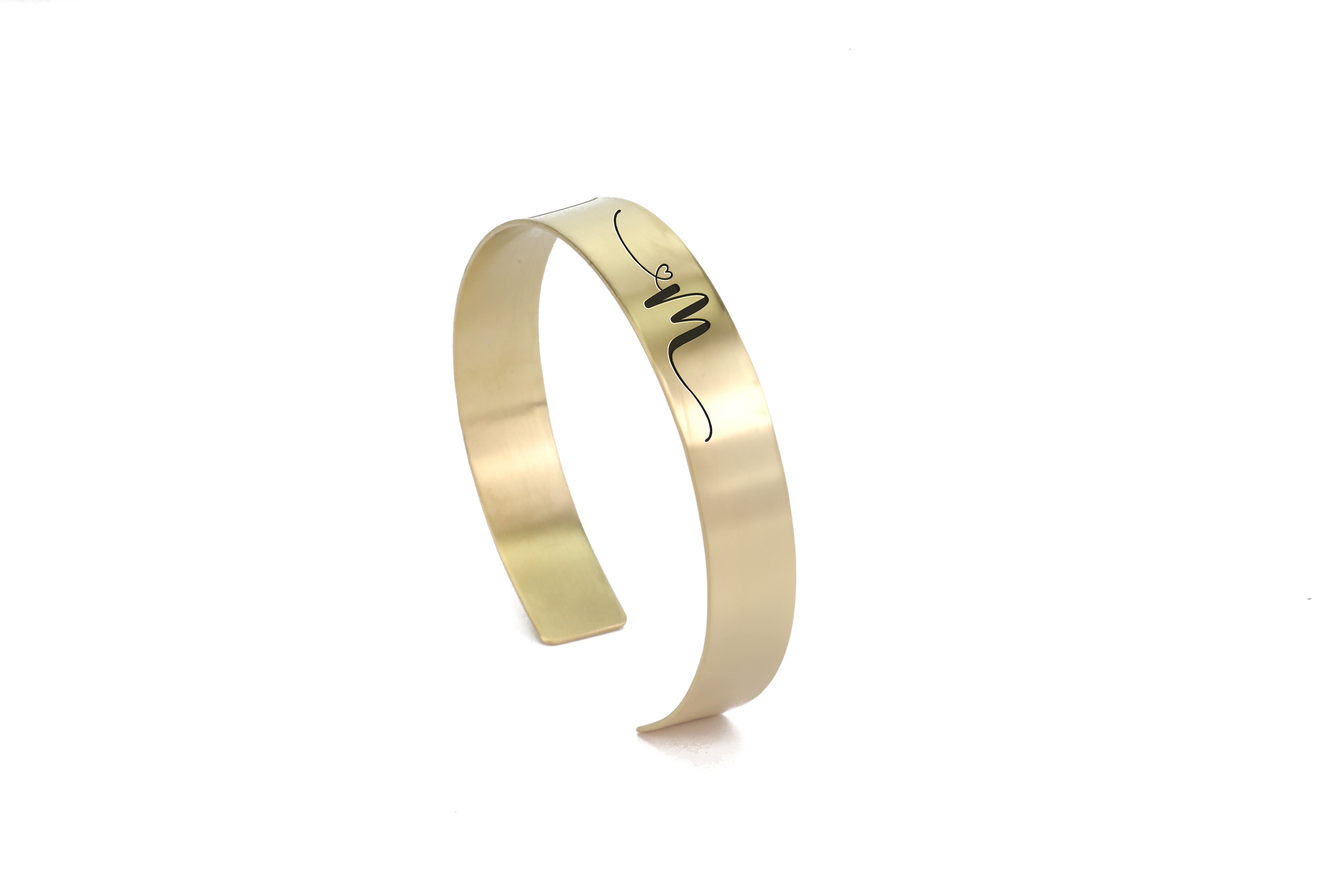 Heart Letters Engraved Bracelet