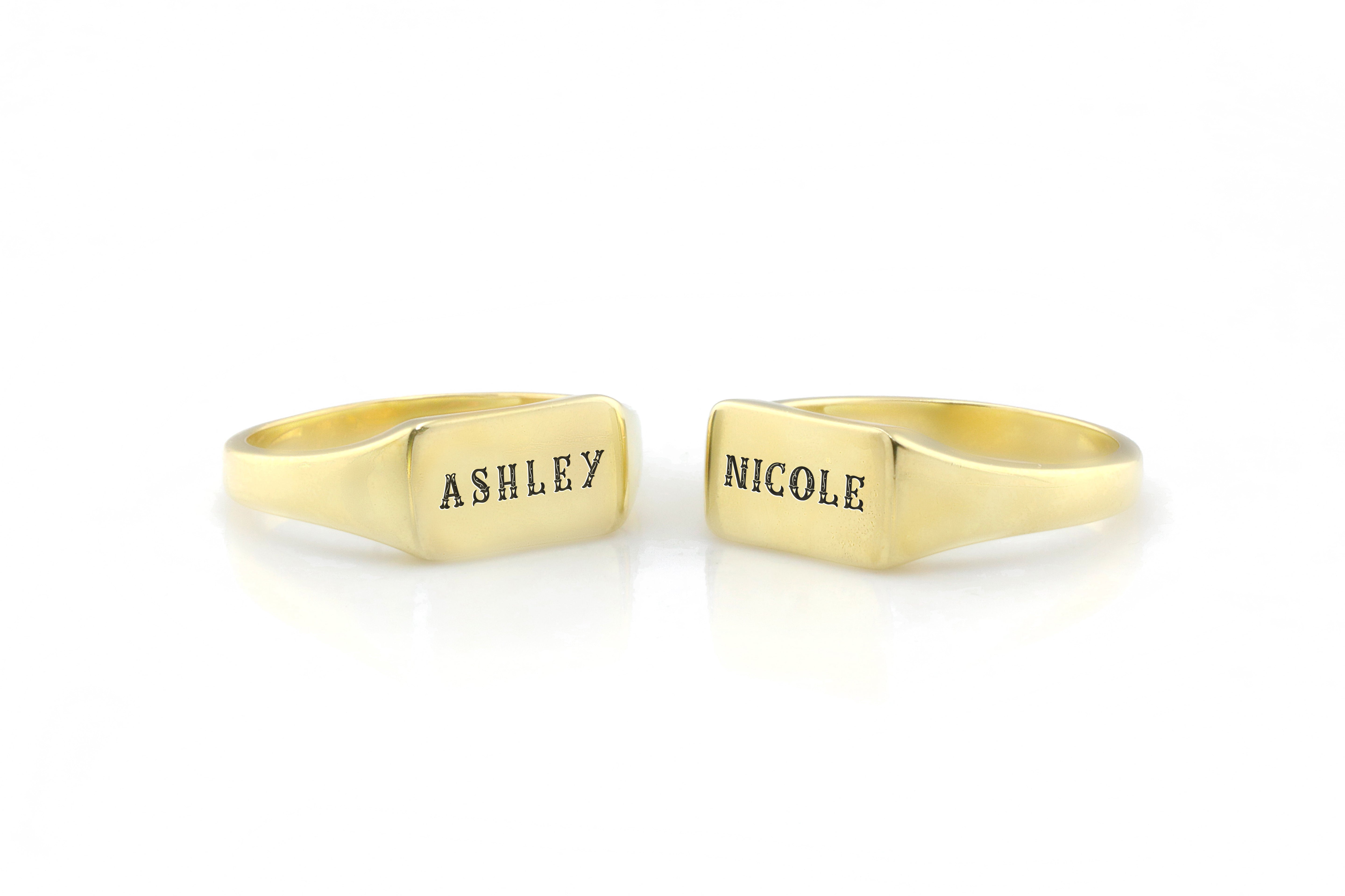 Personalized Poker Letters Ring