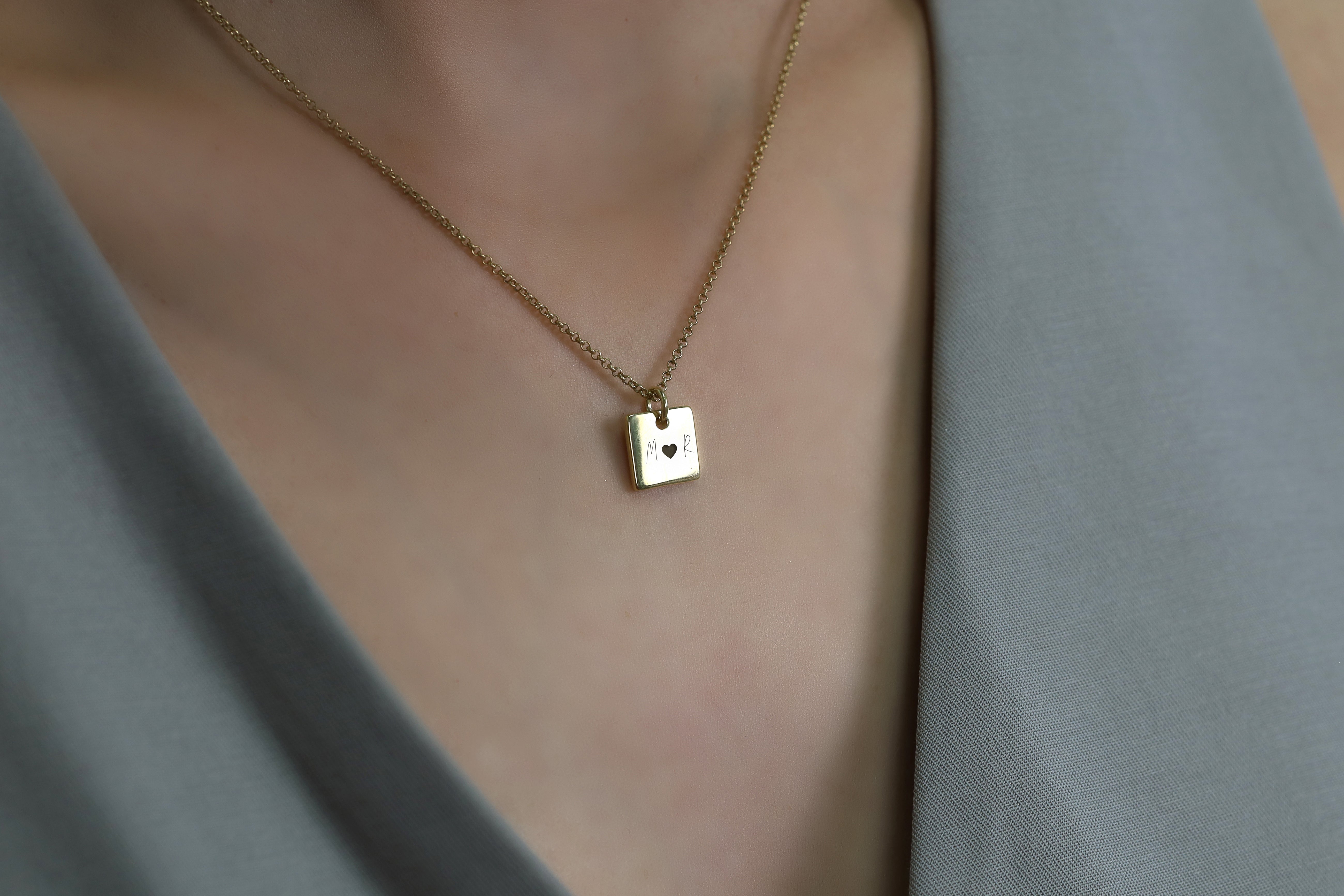 Custom Handwritten Engraved Necklace
