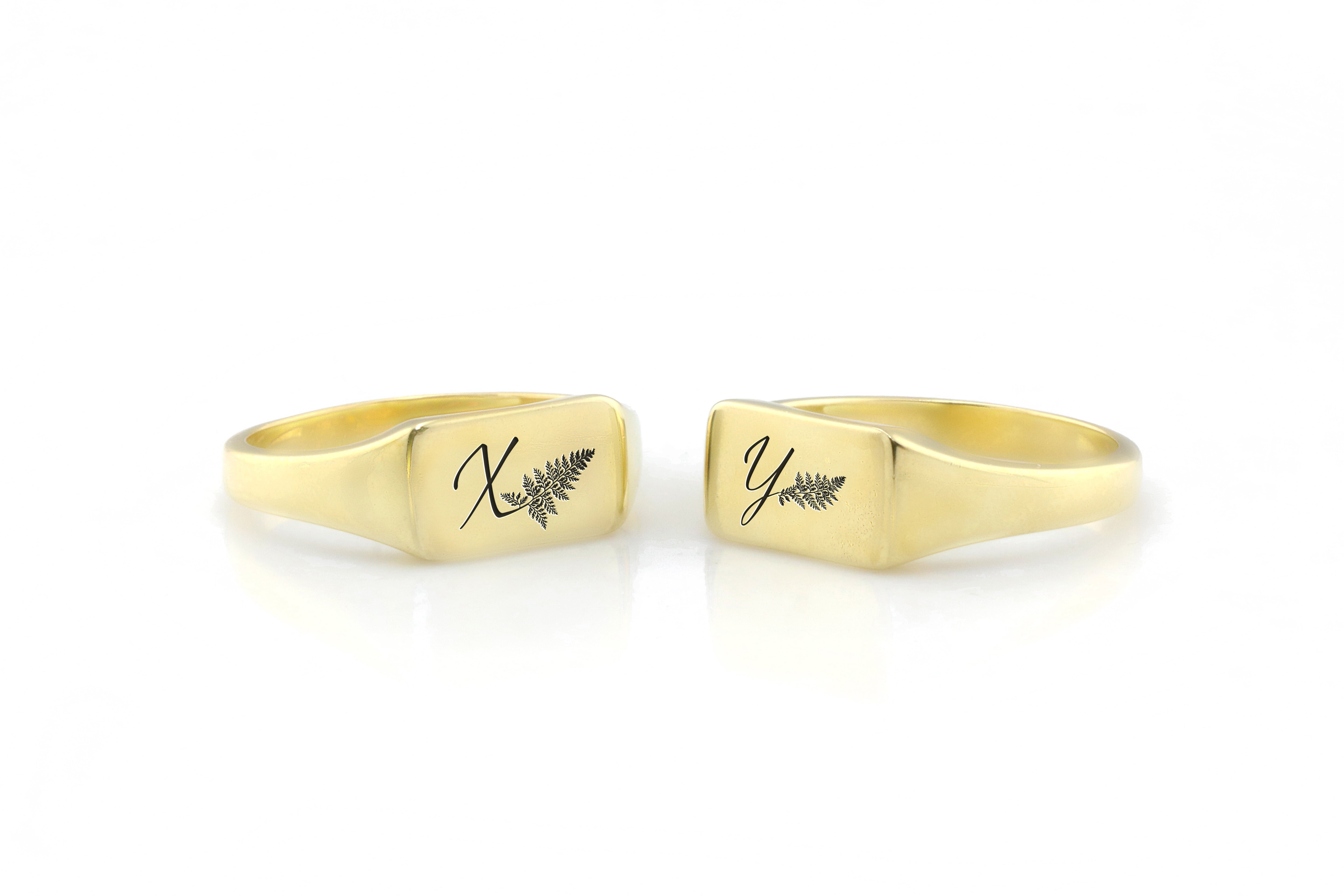 Custom Letter Signet Ring