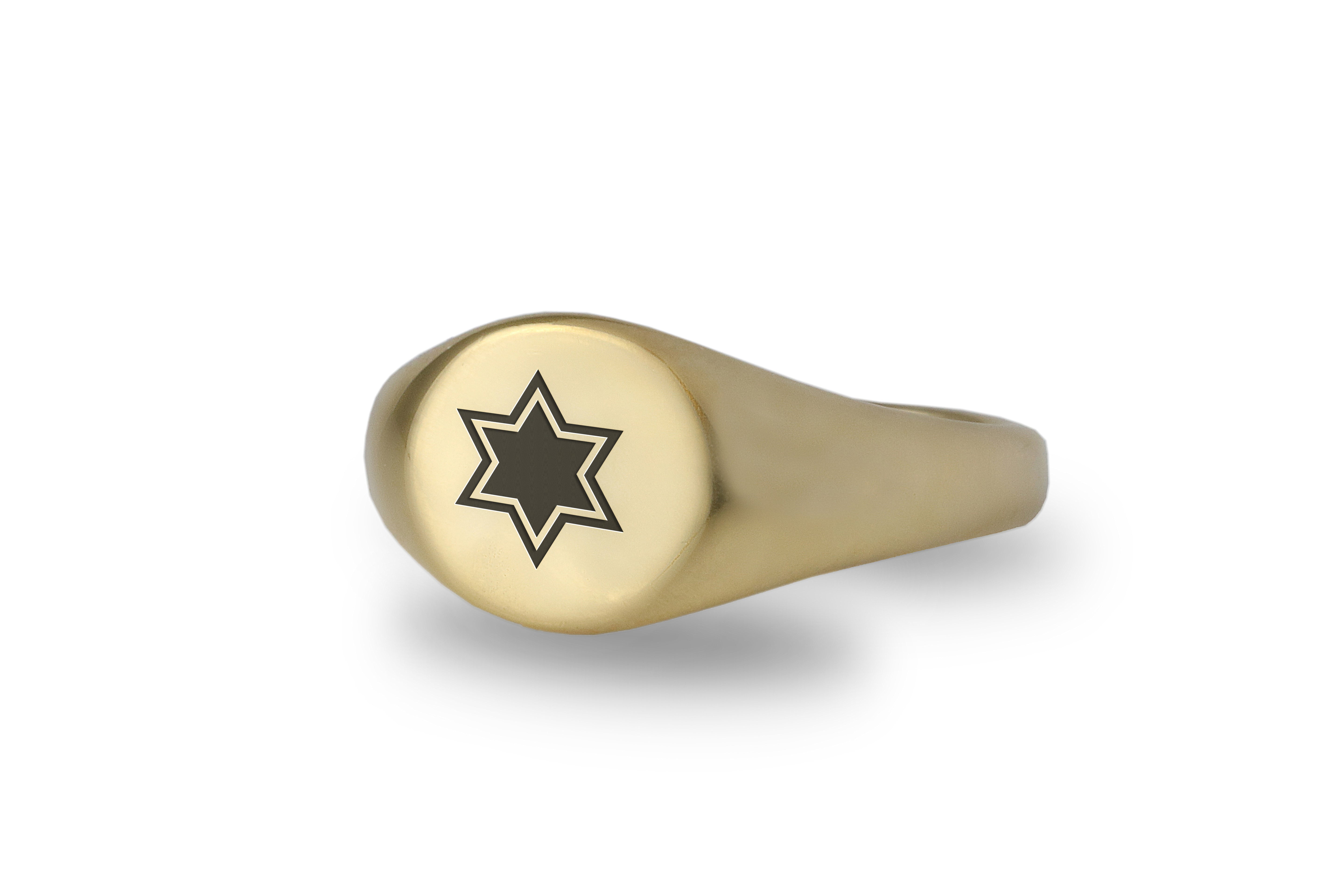 14k Gold Star Of David Ring