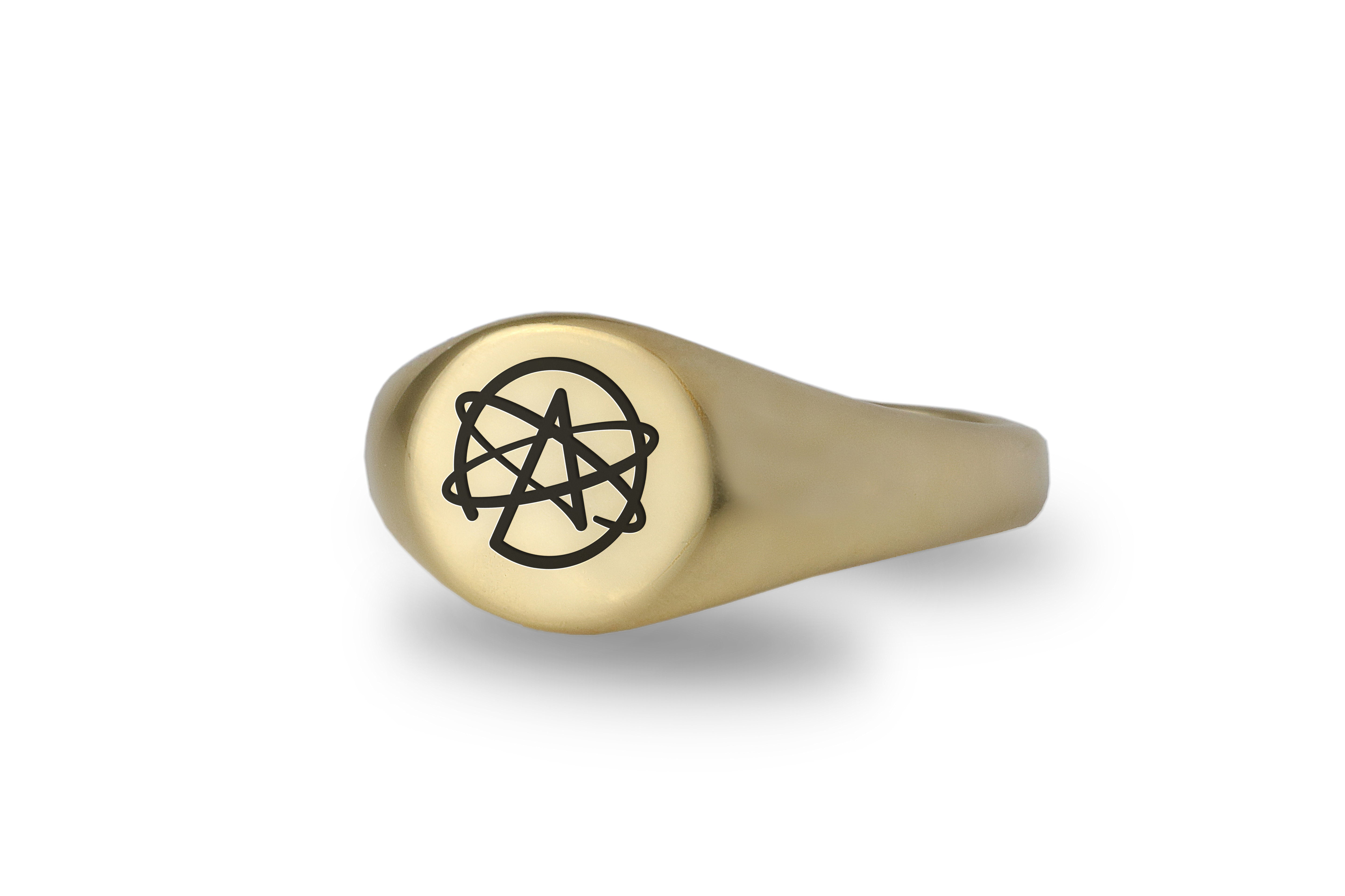Engraved Atheism Signet Ring
