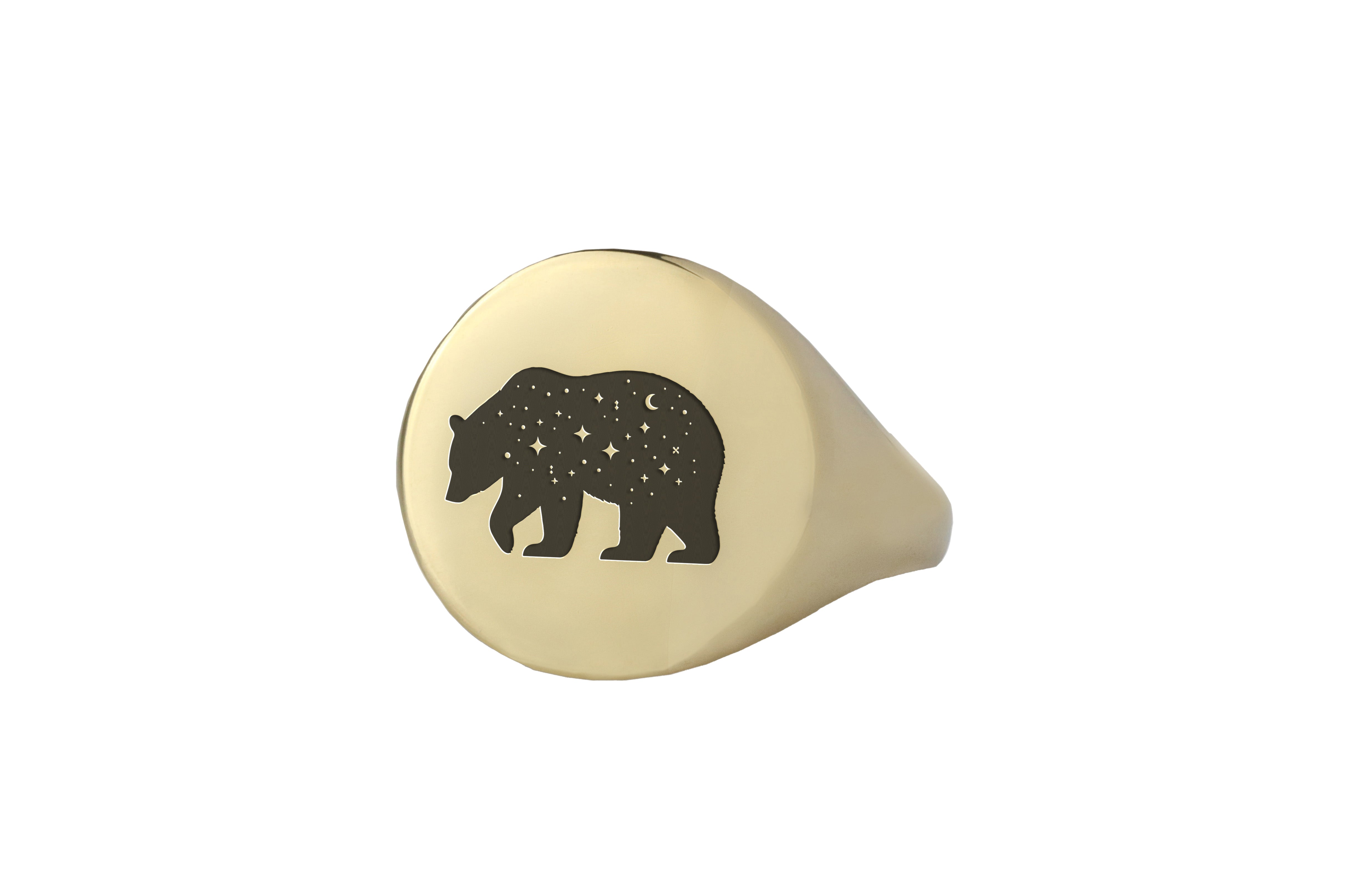 14k Gold Mystical Bear Ring