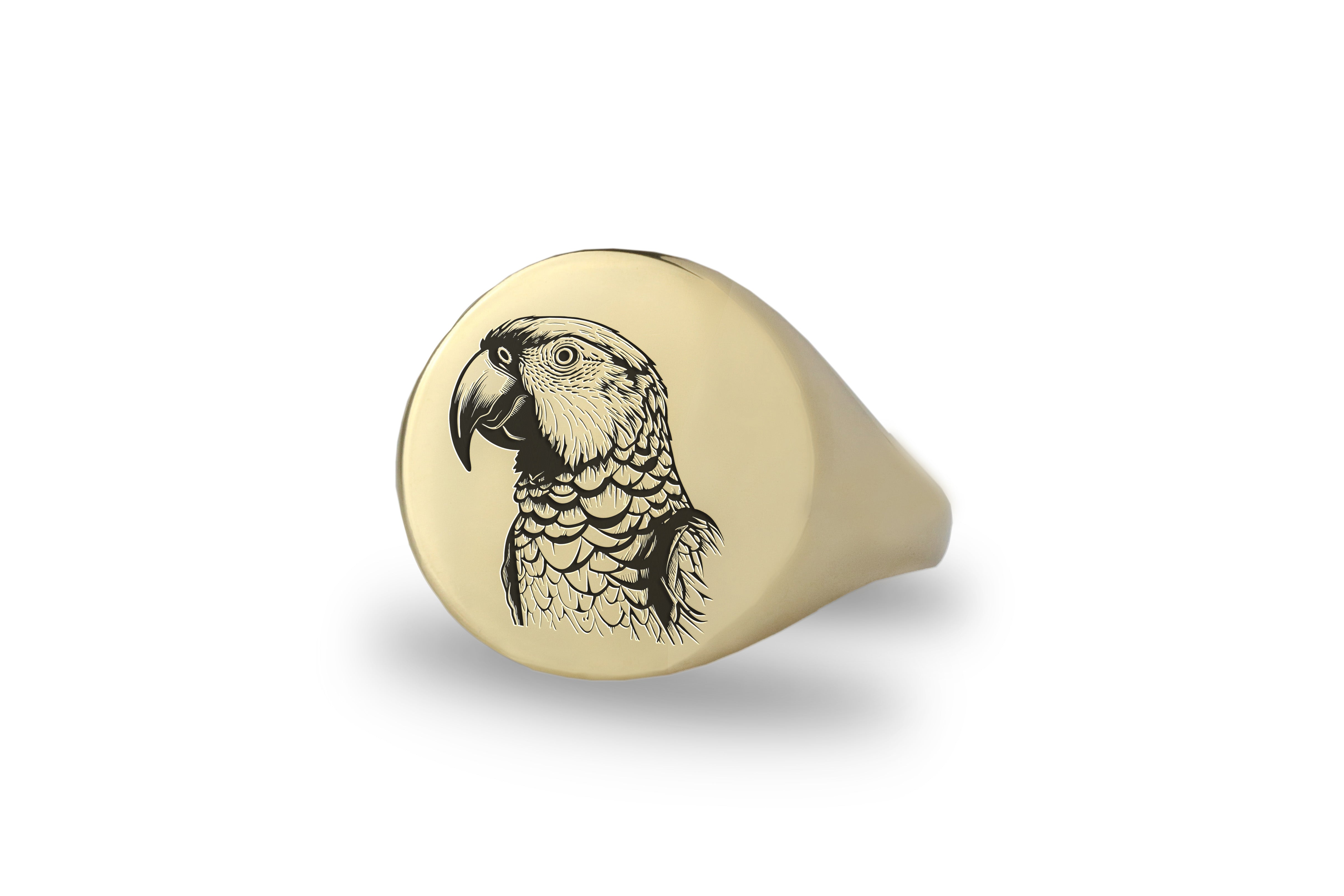 Gold Custom Parrot Ring