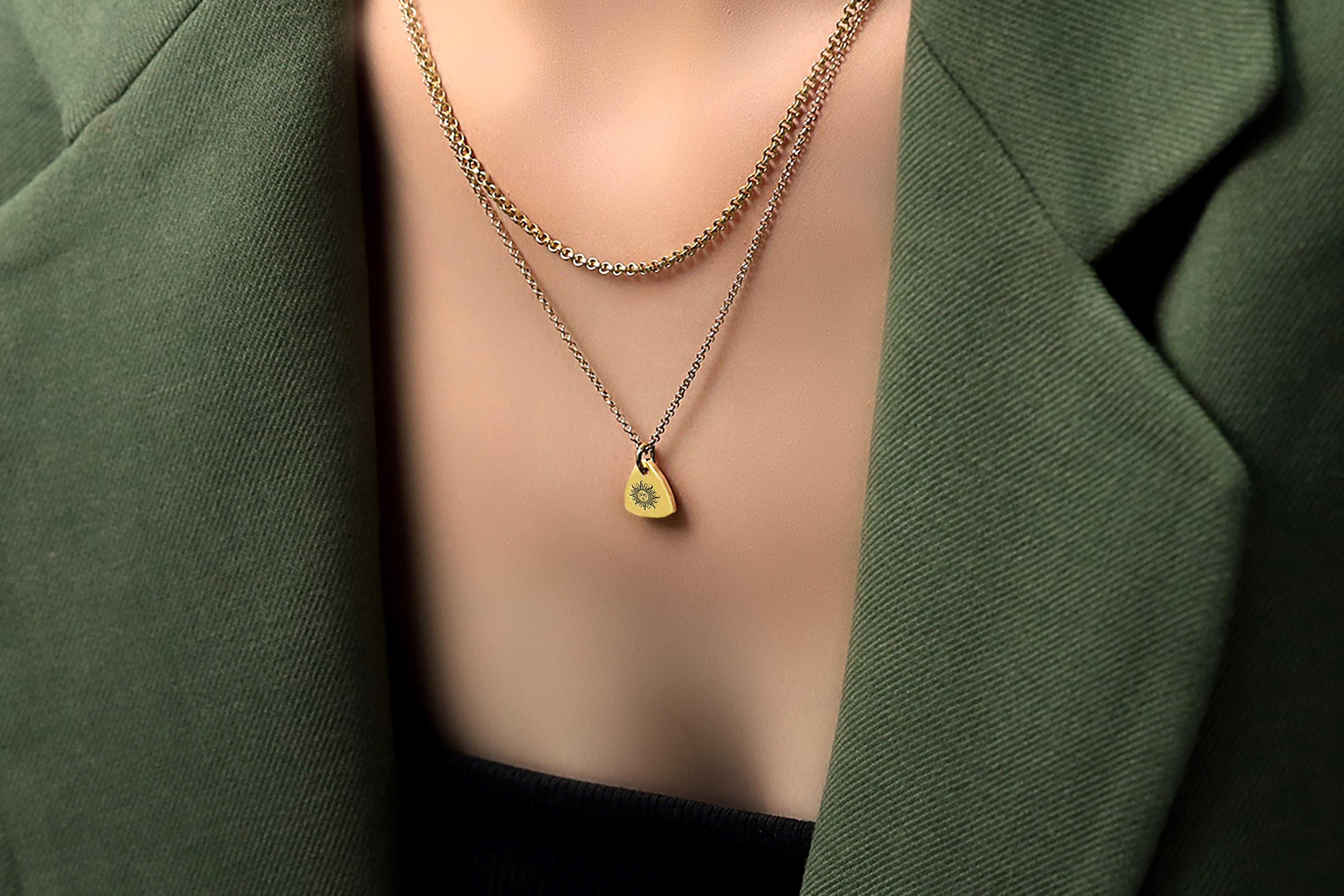 Engraved Sun Necklace