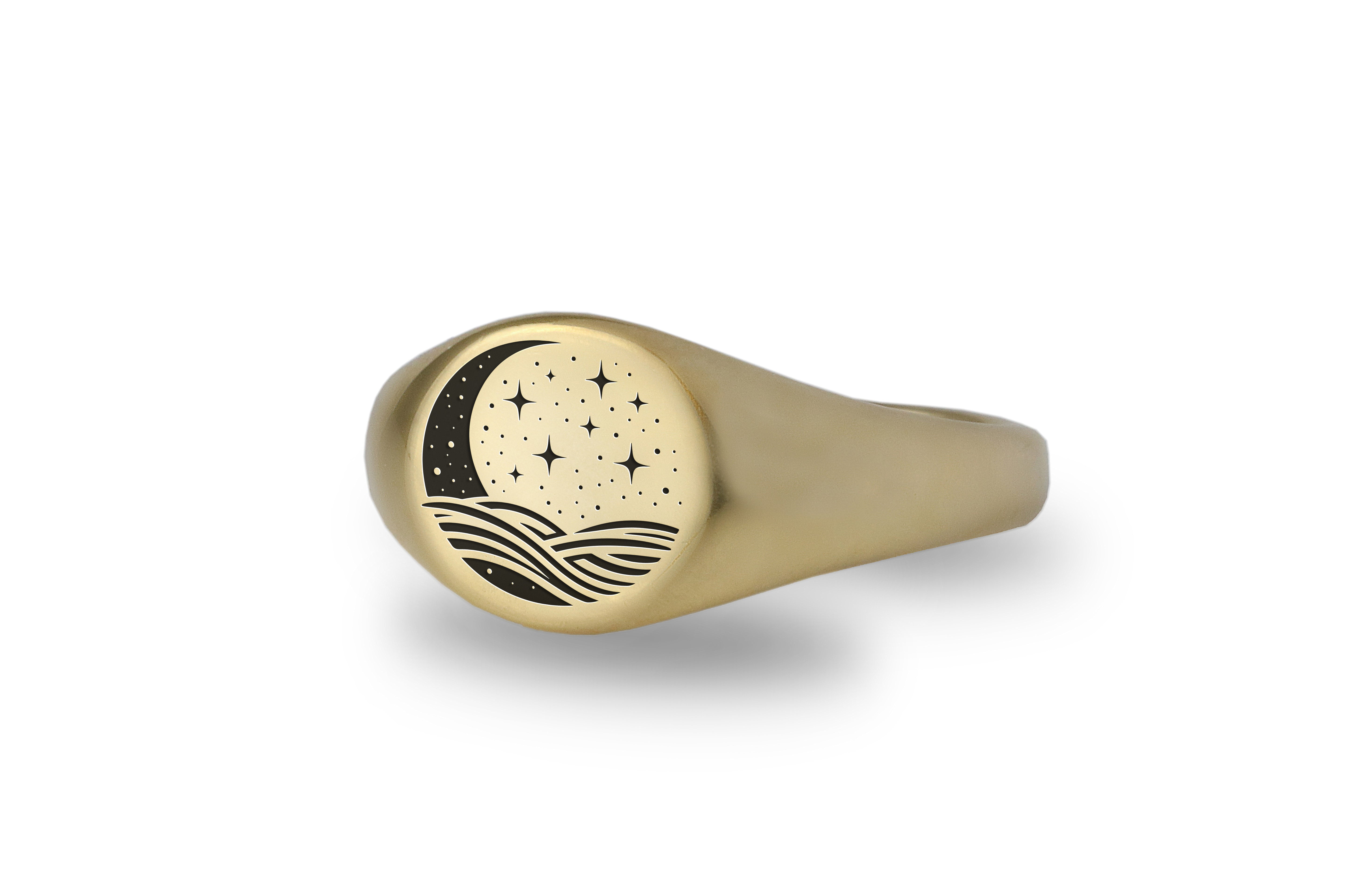 14k Gold Night Sky Ring