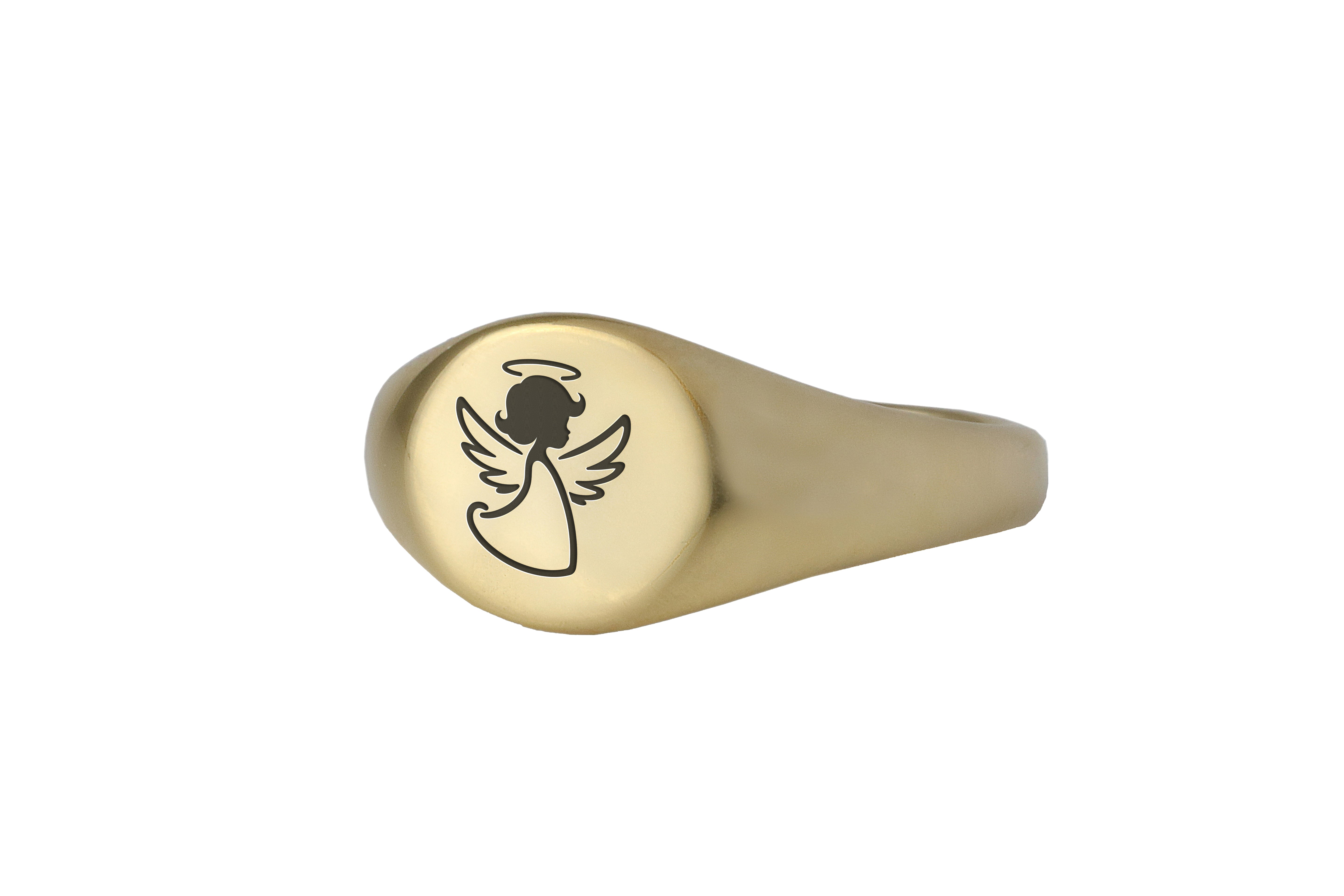 Cute Angel Engraved Ring
