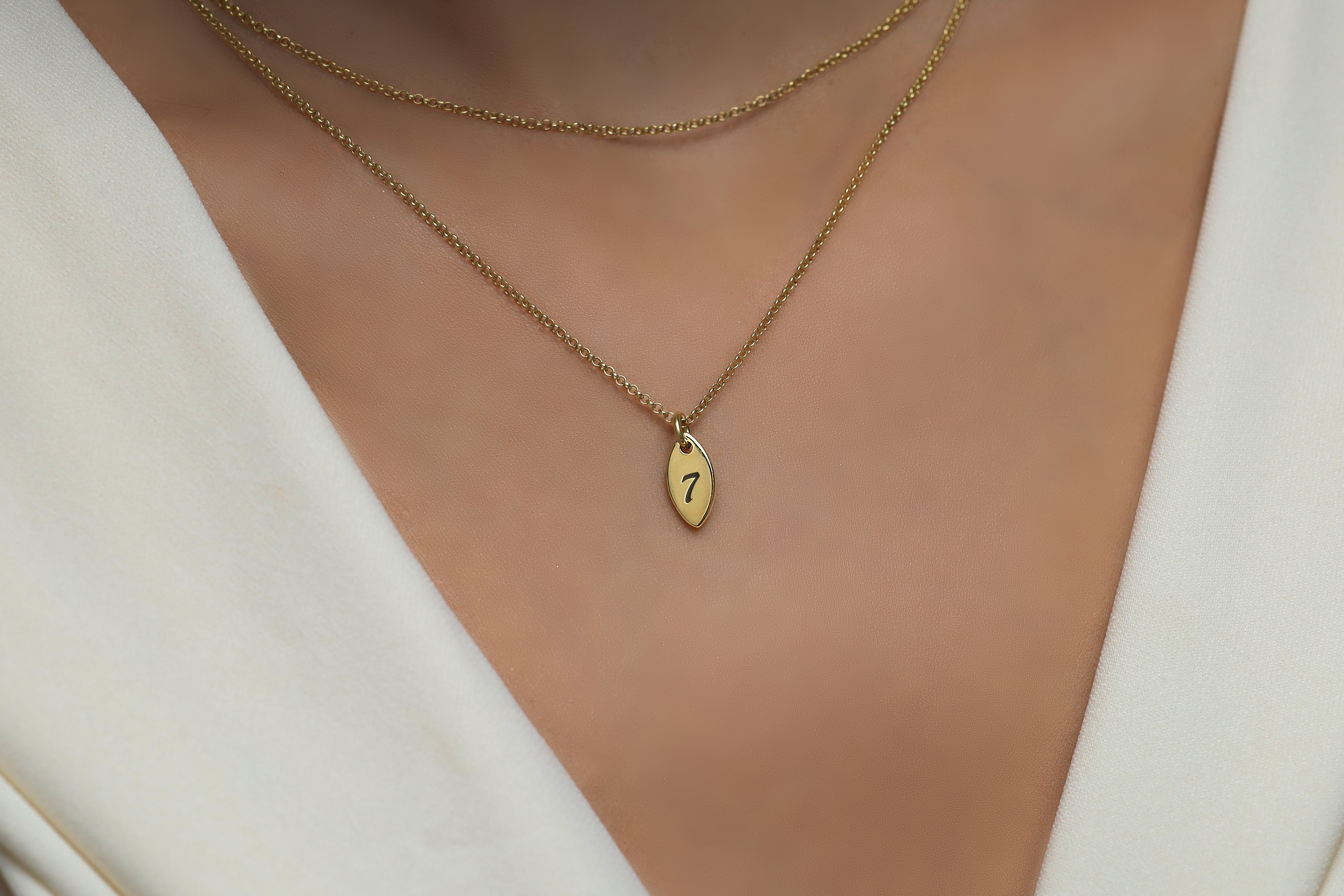 Handwritten Marquise Pendant Necklace