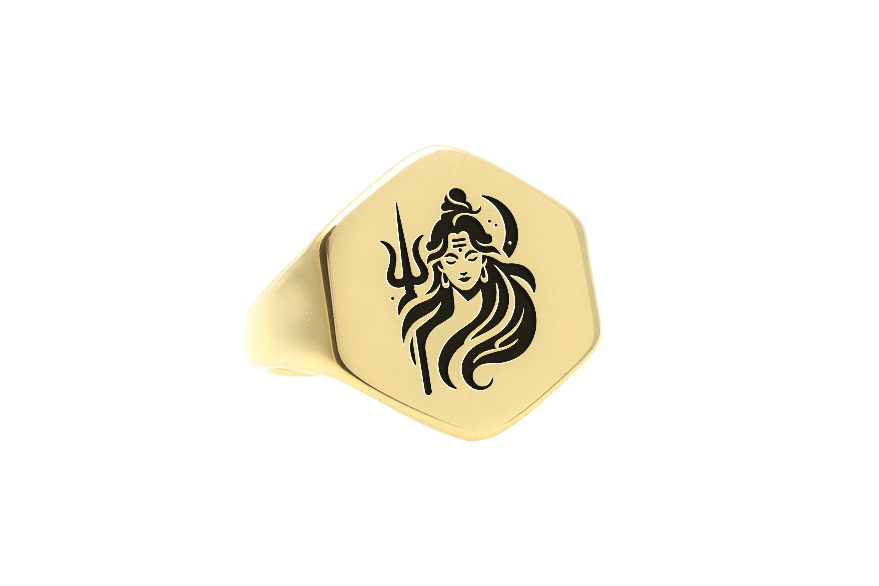 14k Gold Lord Shiva Ring