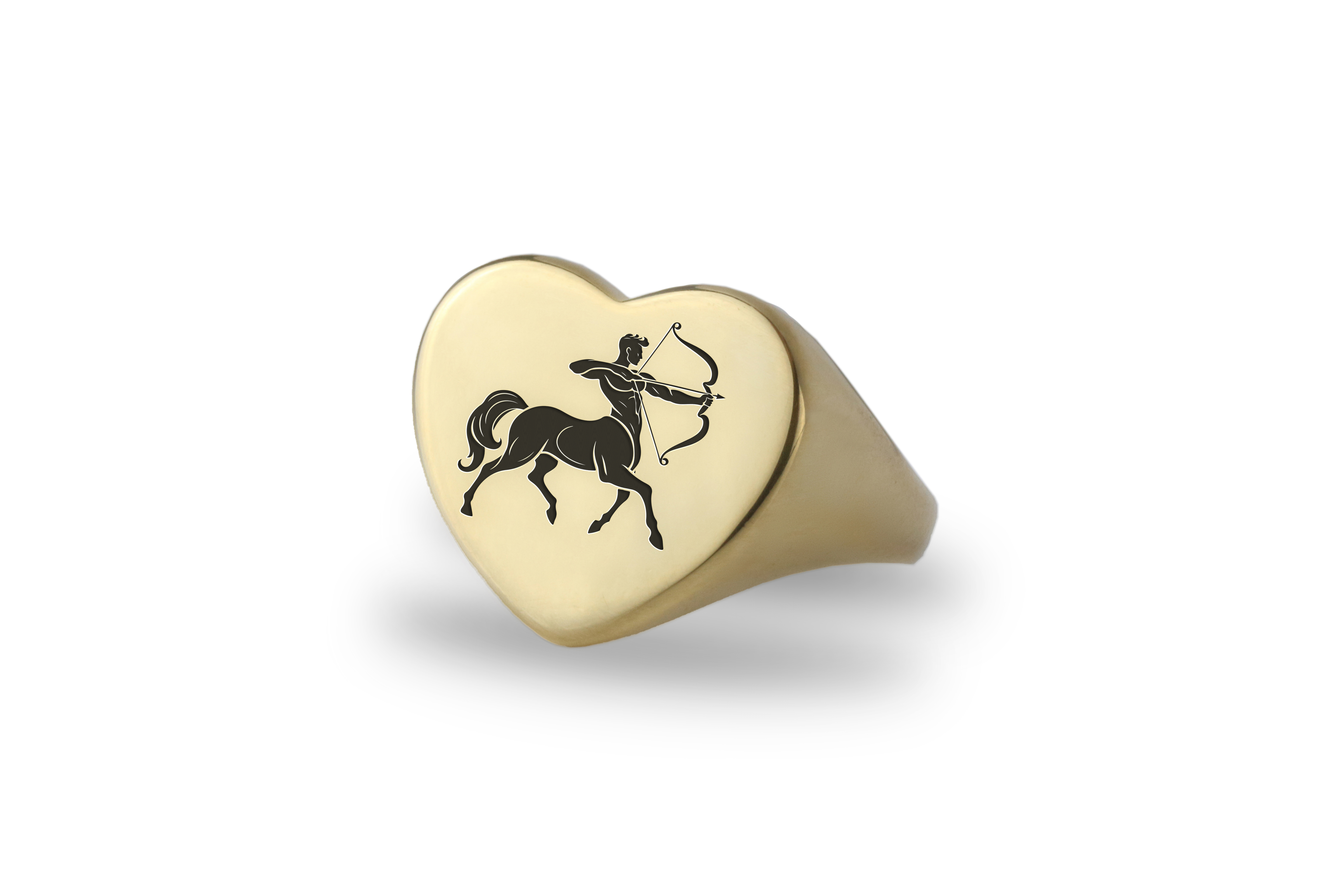 Engraved Centaur Signet Ring