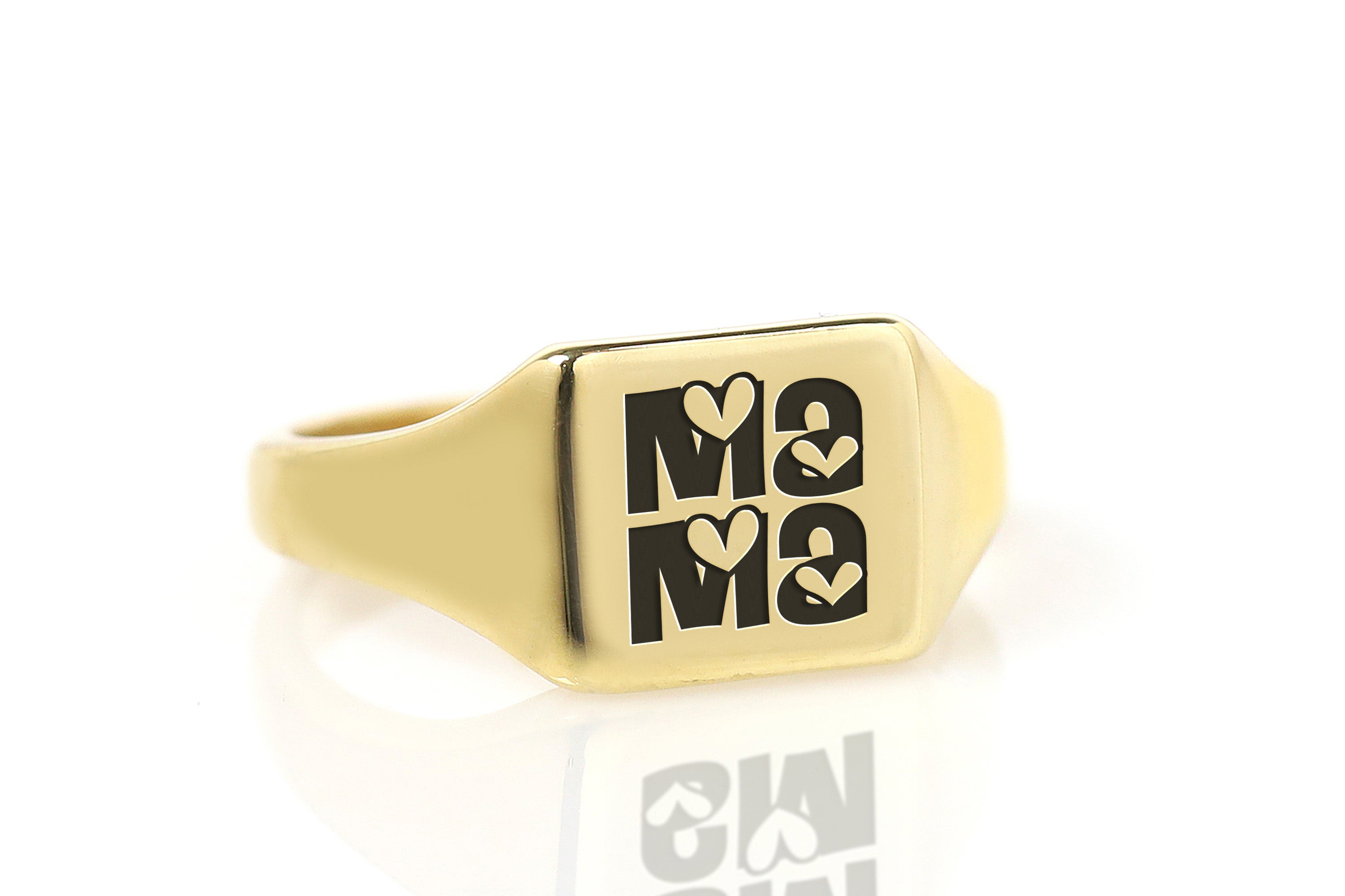 Engraved Mama Signet Ring