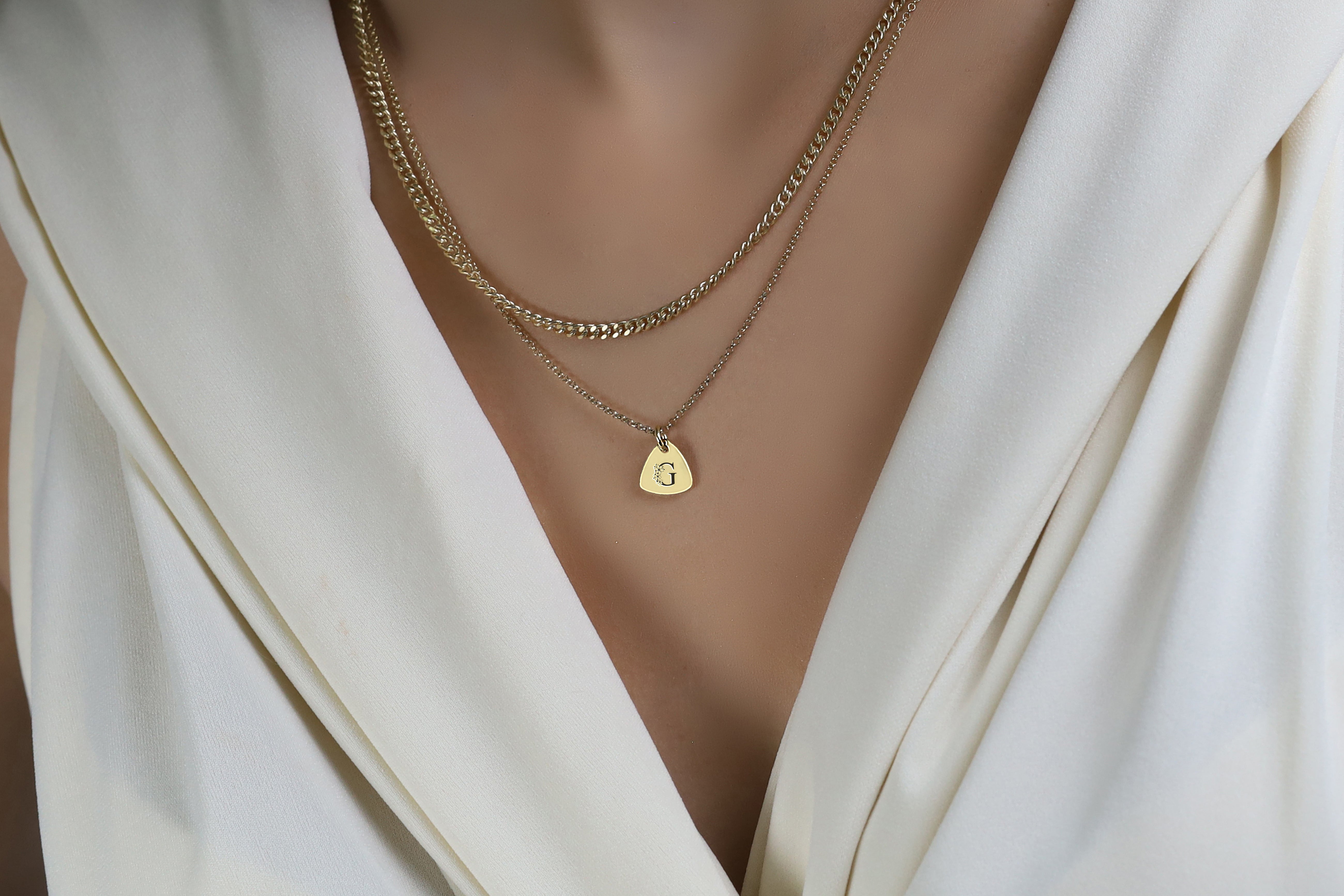 Personalized Flower Letter Necklace