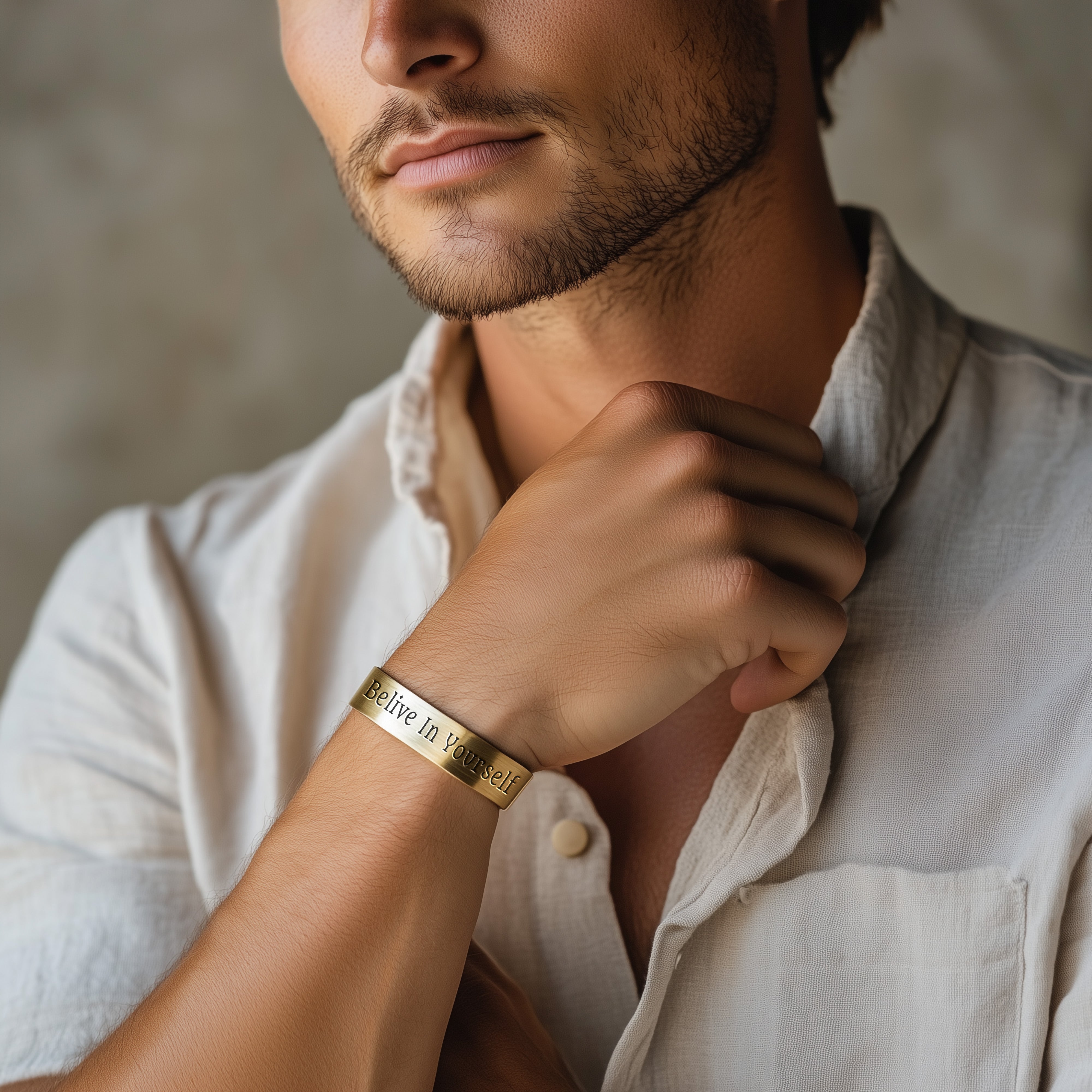 Engraved Text Bracelet