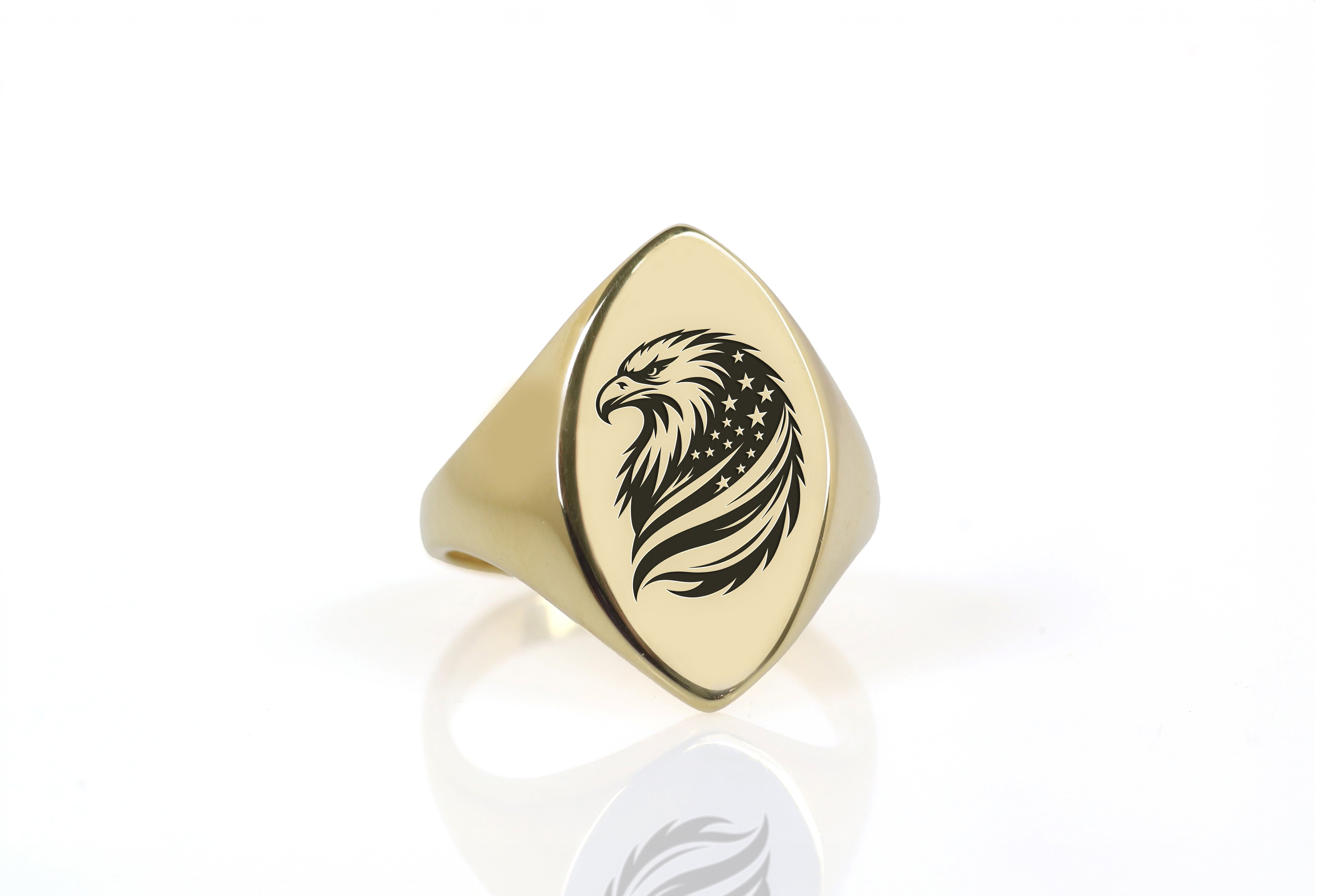 4th Of July Gold Signet Ring