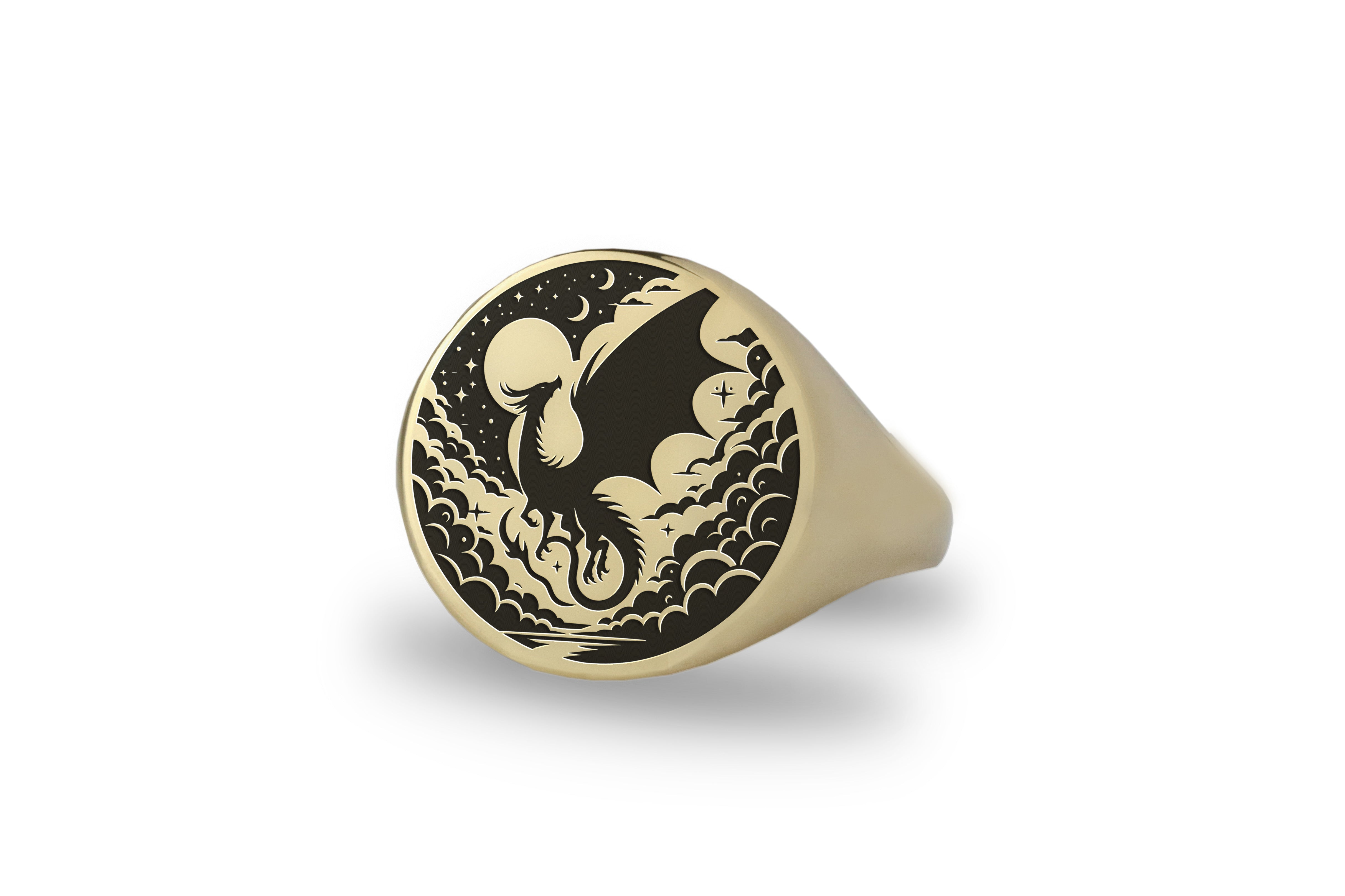 24k Gold Dragon Ring