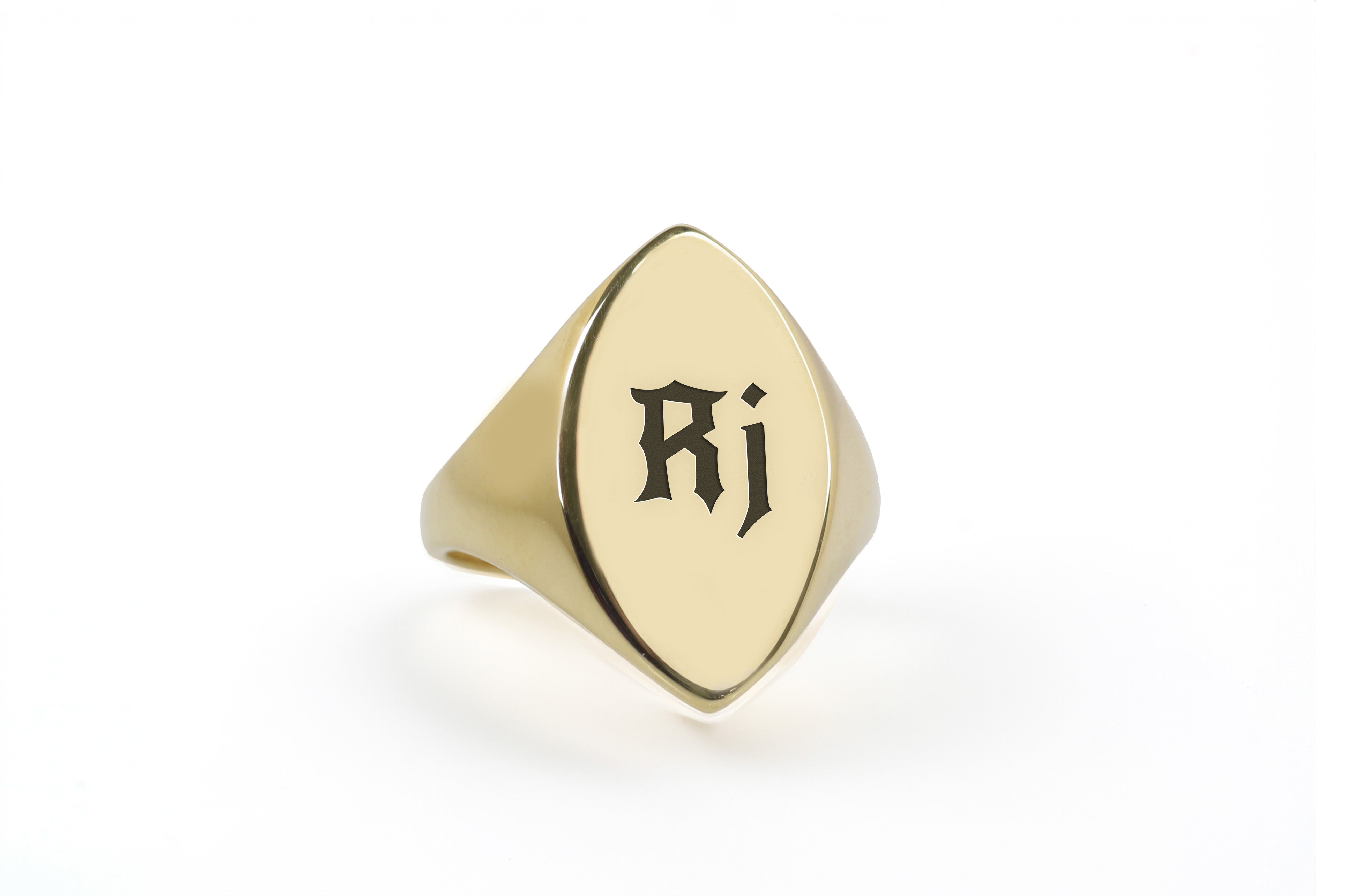 Name Initial's Gothic Ring