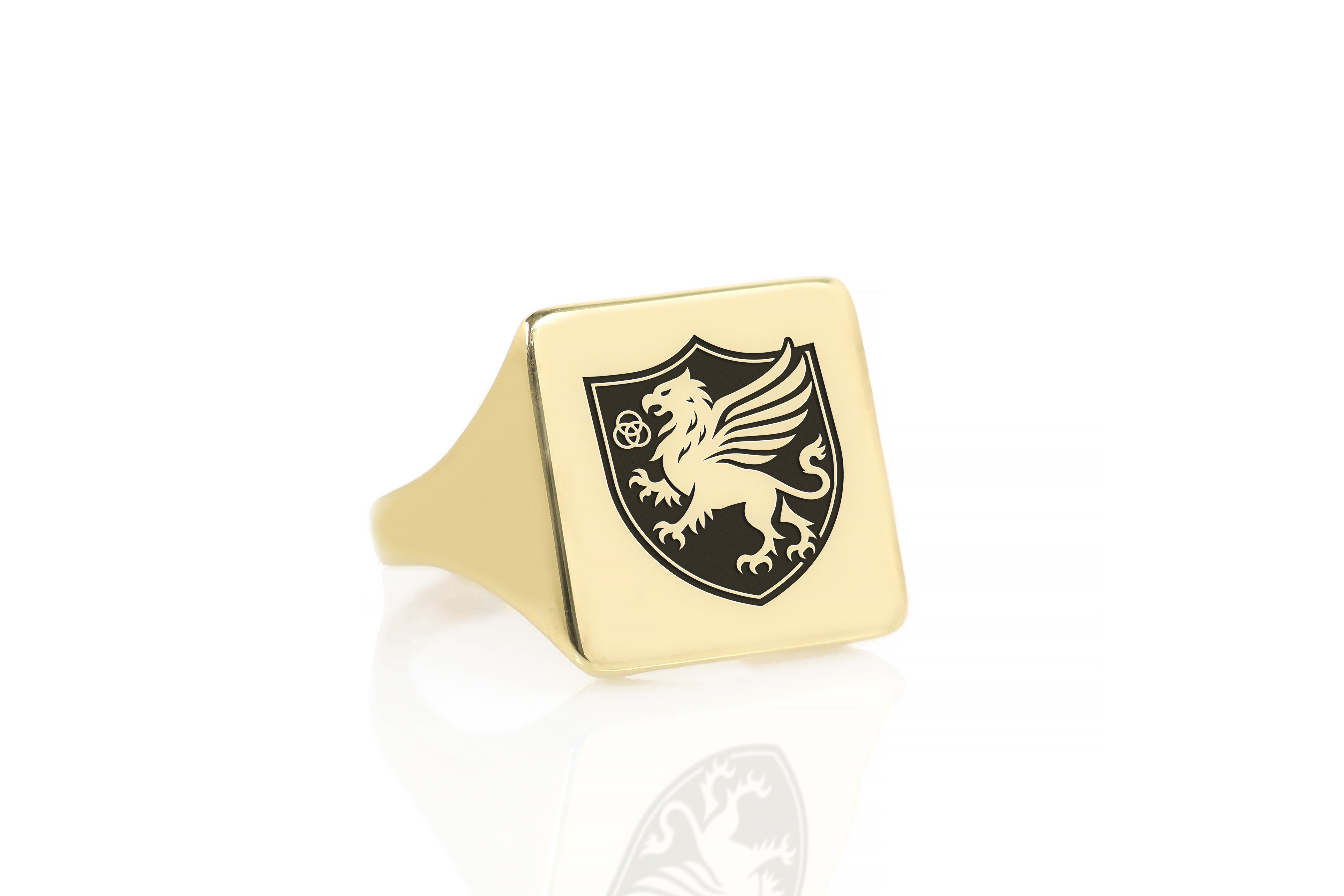 Engraved Griffin Signet Ring