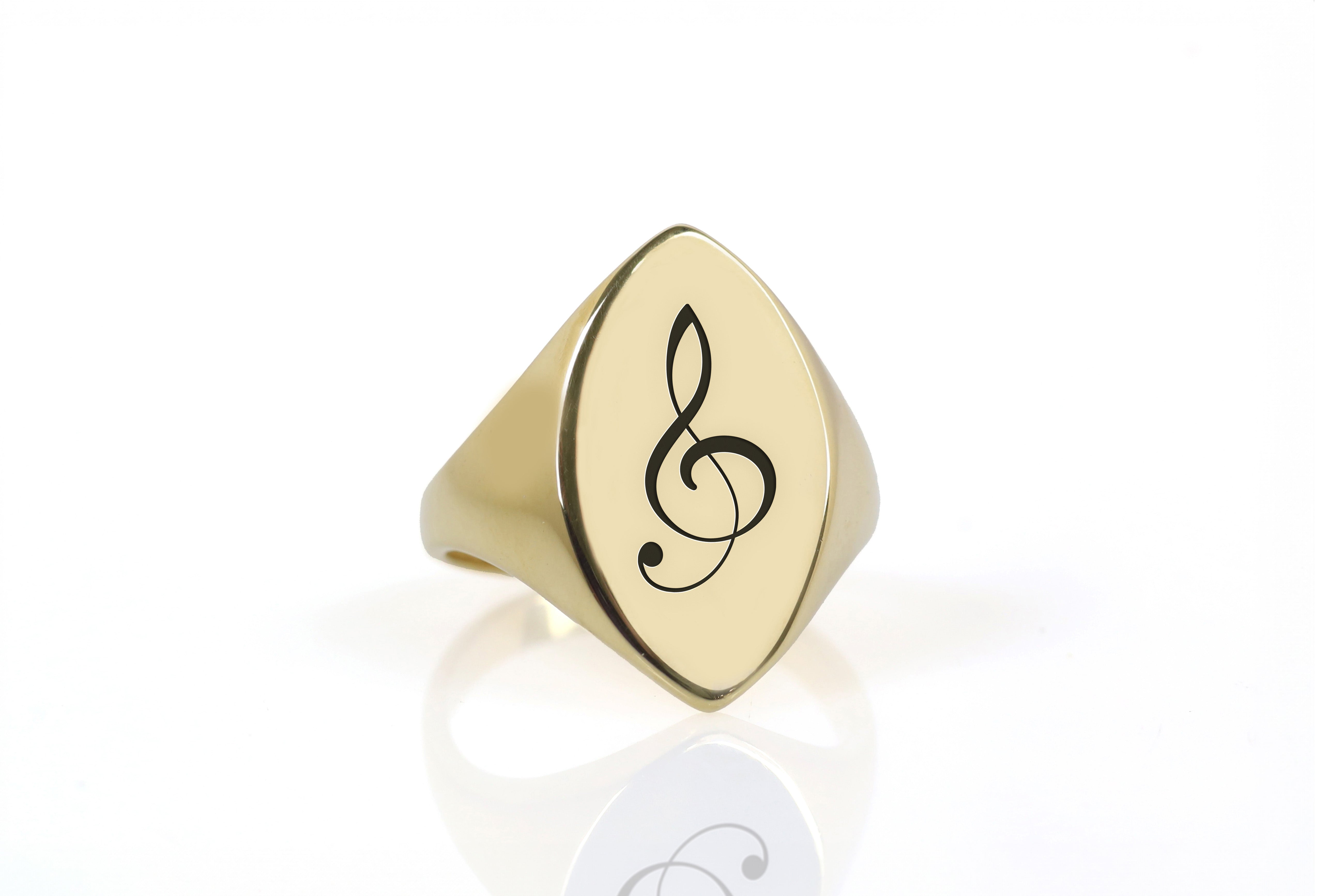 Treble Clef Signet Ring