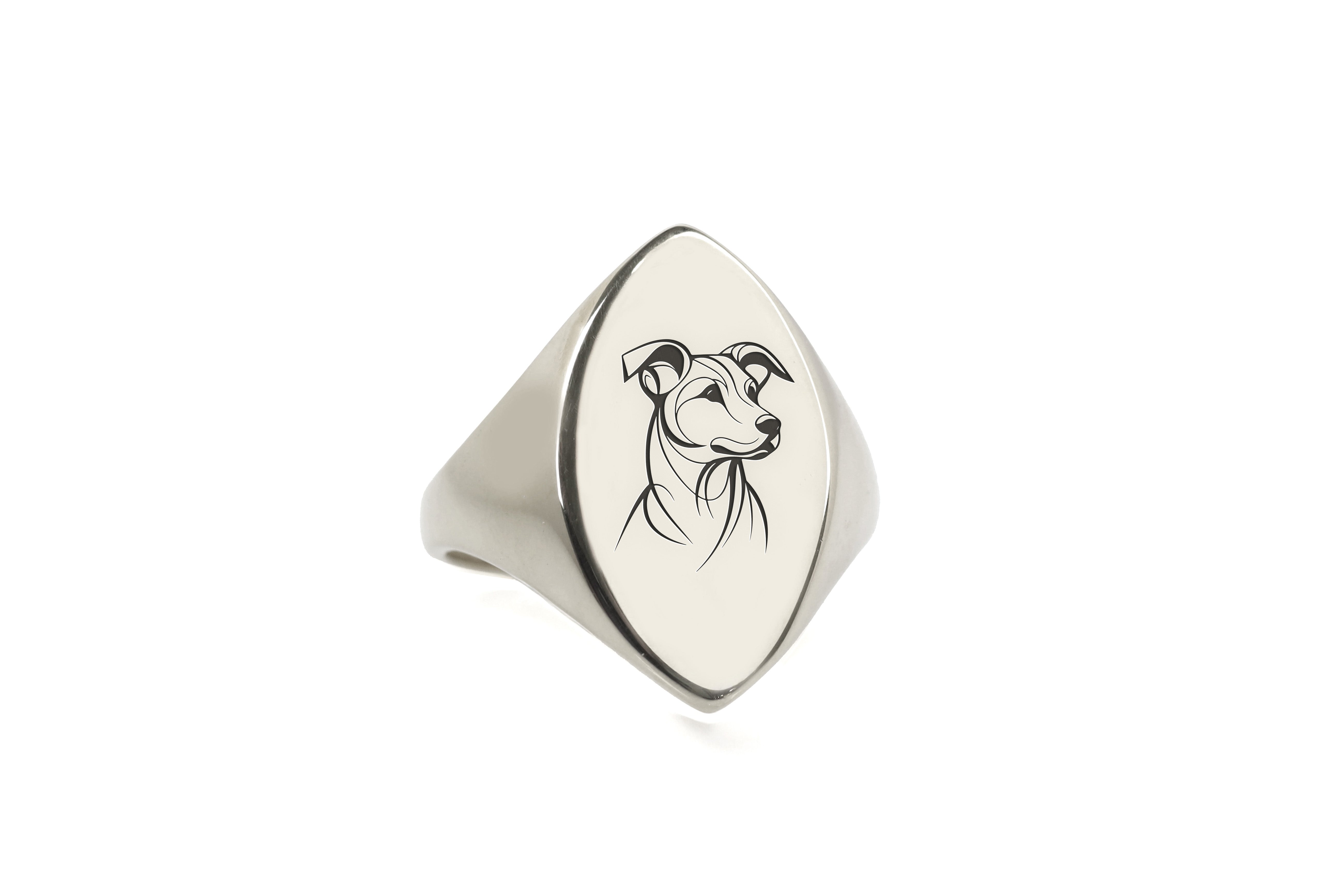 925 Sterling Silver Dog Ring