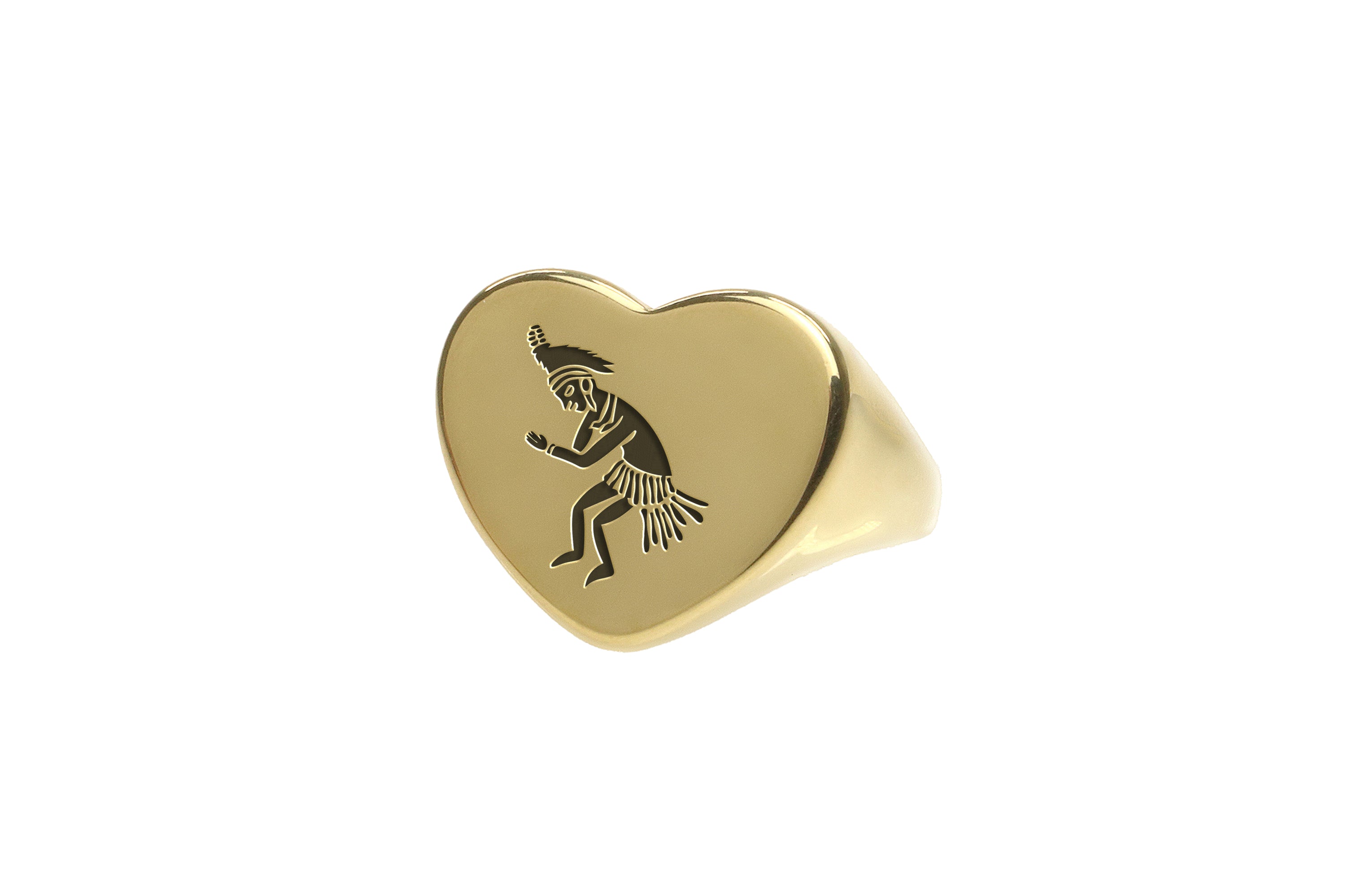 14k Gold Tribe Signet Ring