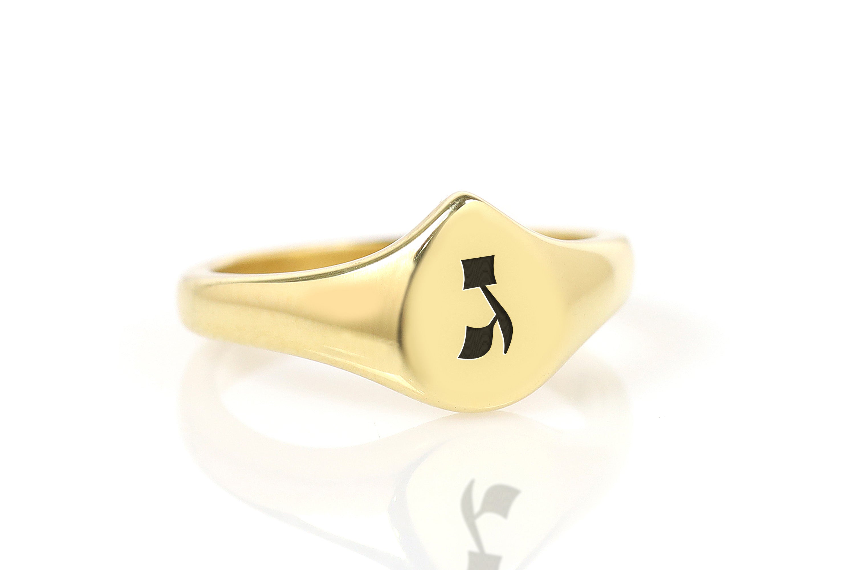 Hebrew Name Initial's Signet Ring