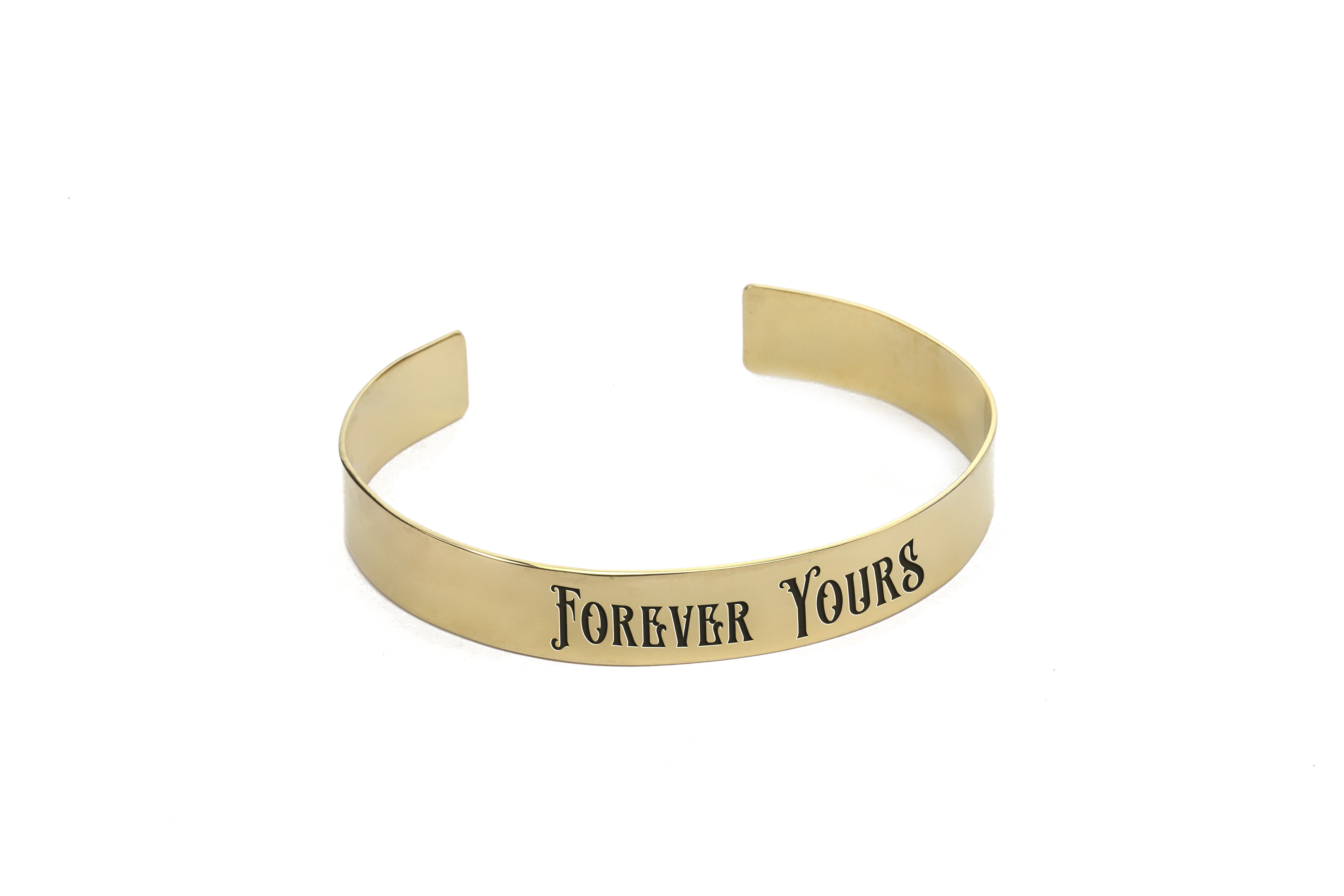 Custom Font 14K Gold Bracelet