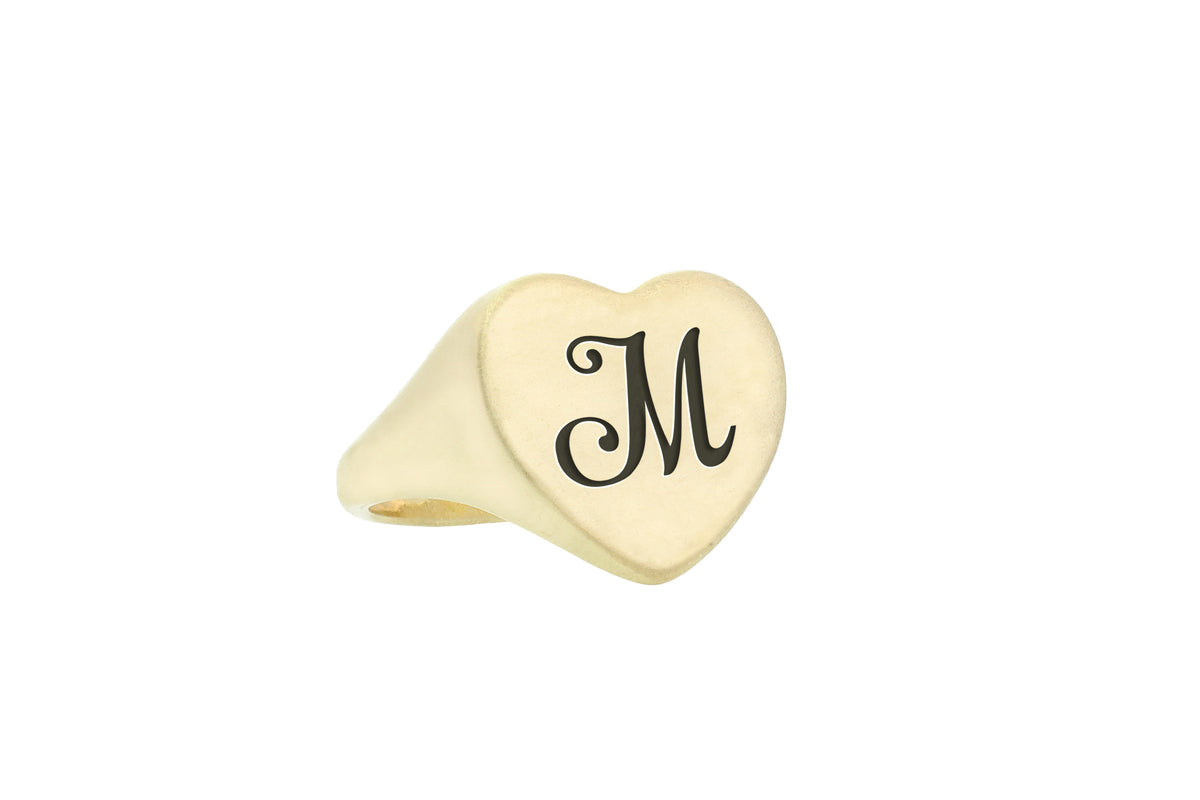 Vintage Letter Gold Ring