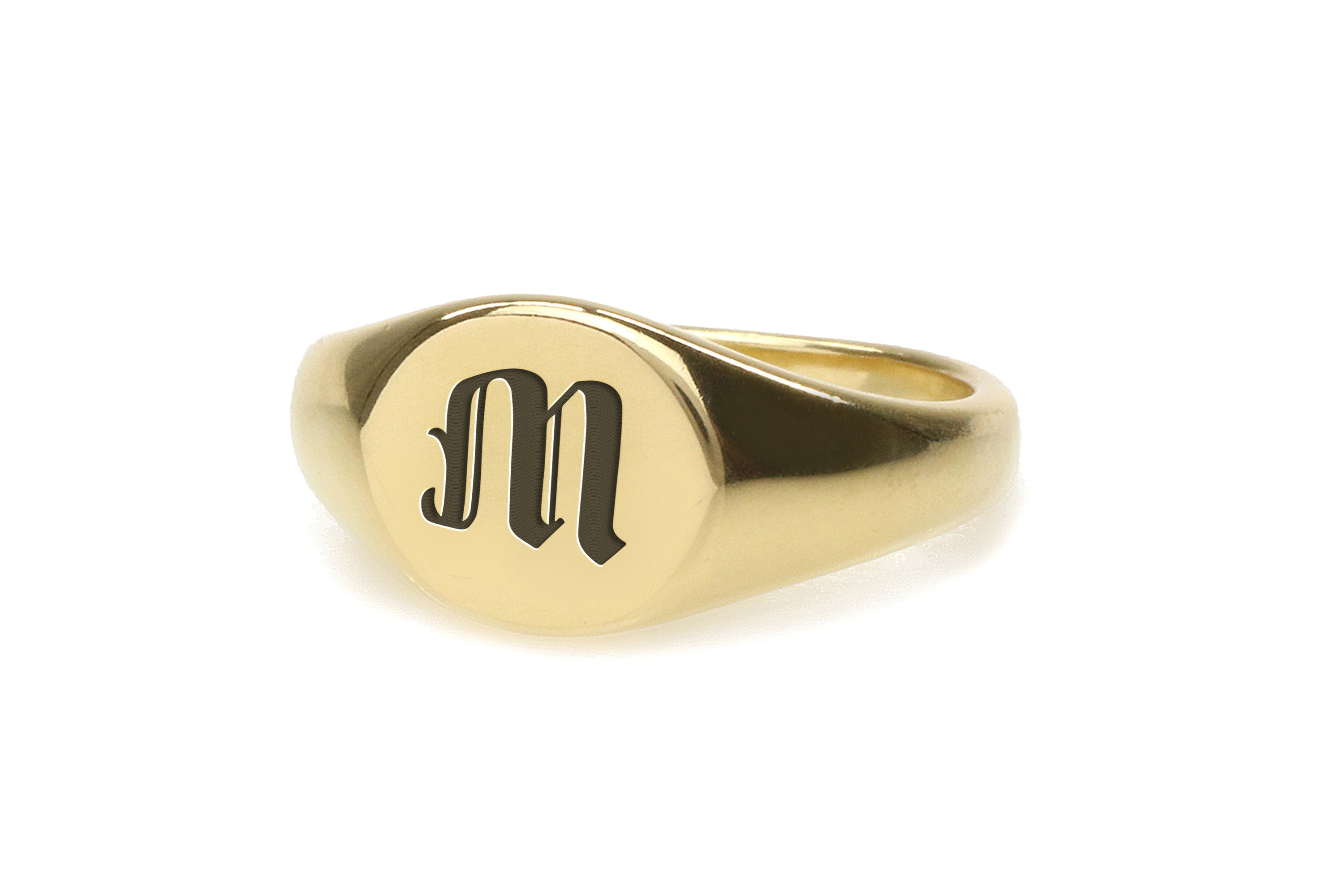 Gothic Letter Signet Ring