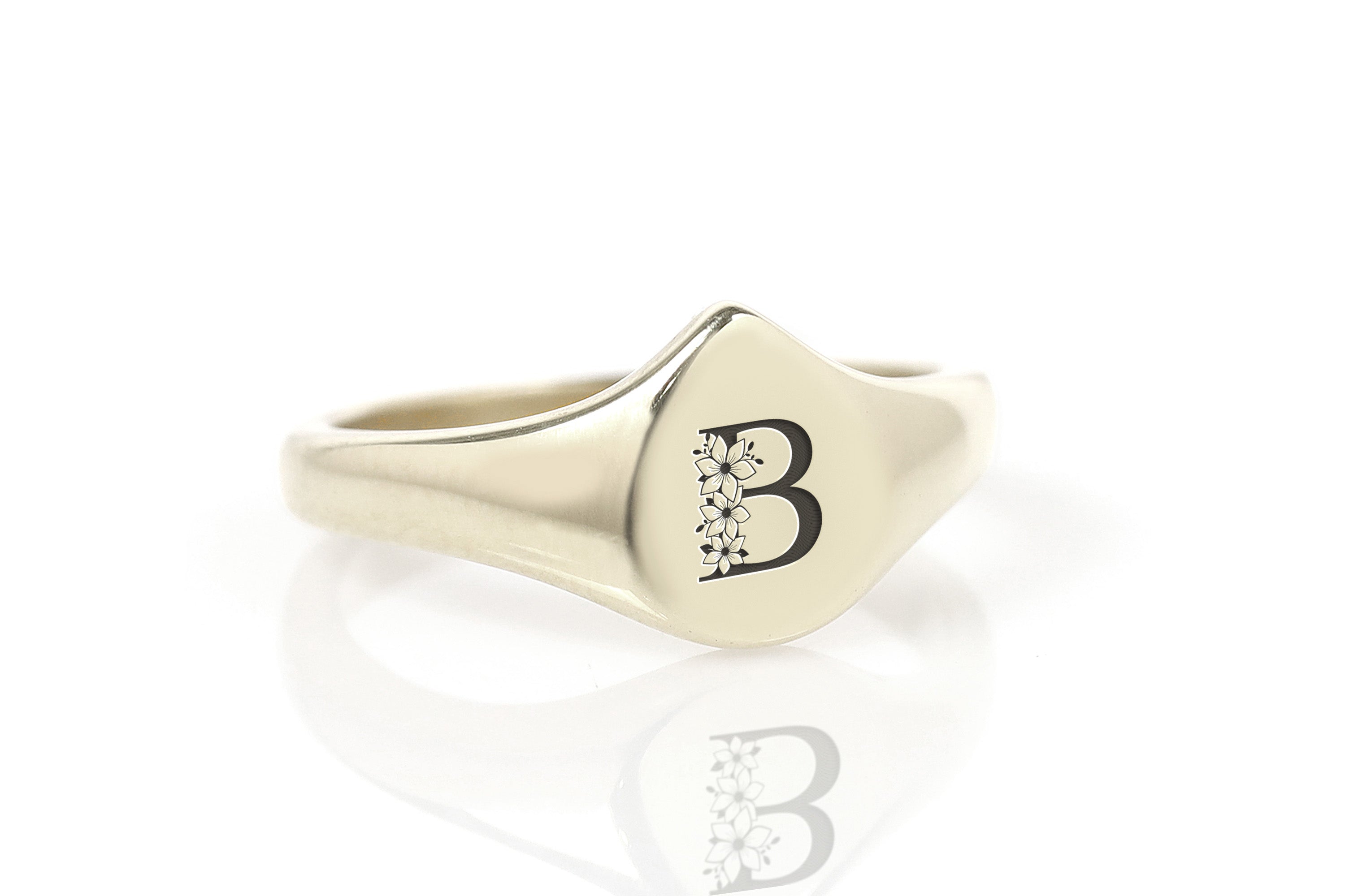 925 Sterling Silver Letter Ring