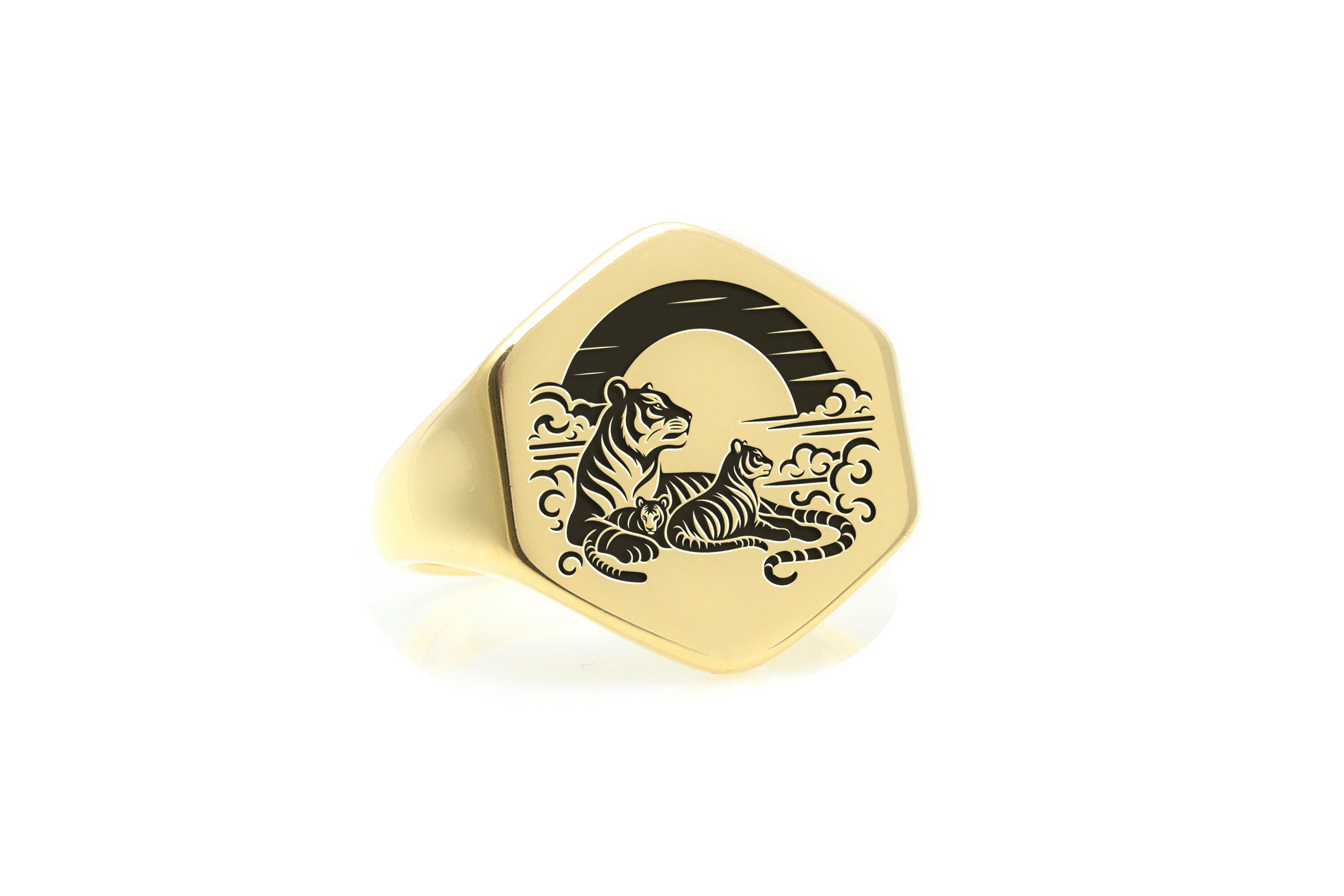 Golden Tiger Family Ring