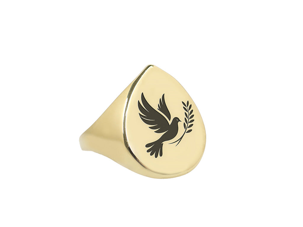 14k Gold Pigeon Ring