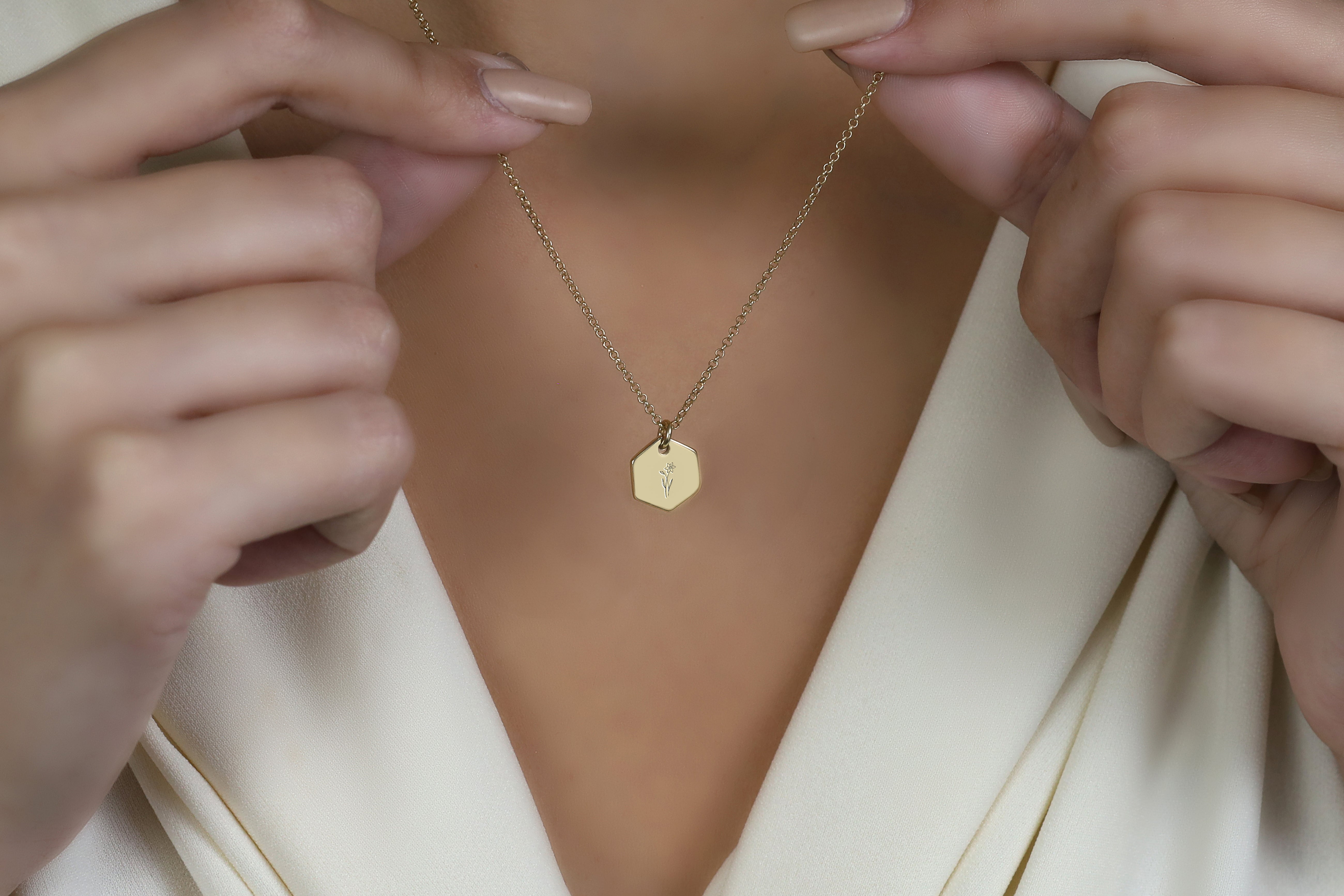 Custom Birth Month Flower Necklace