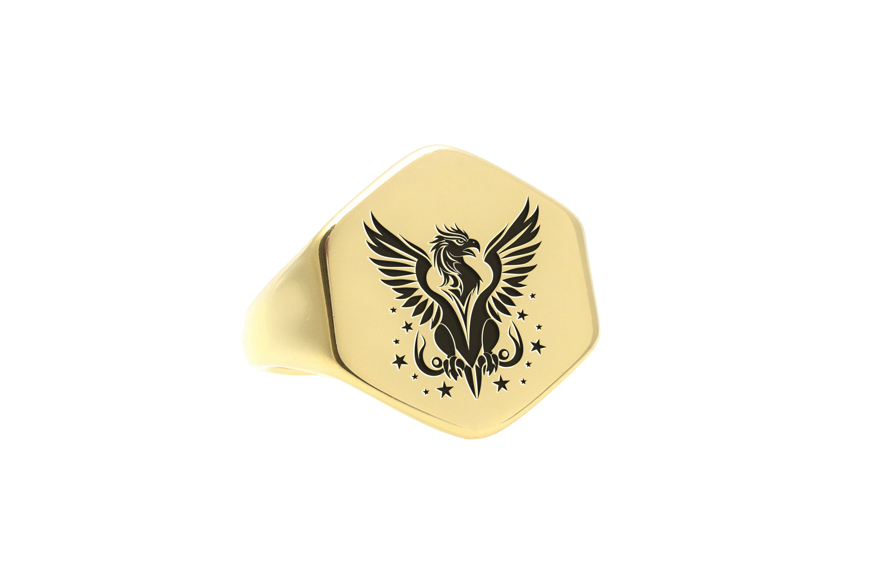 Gold Griffin Signet Ring