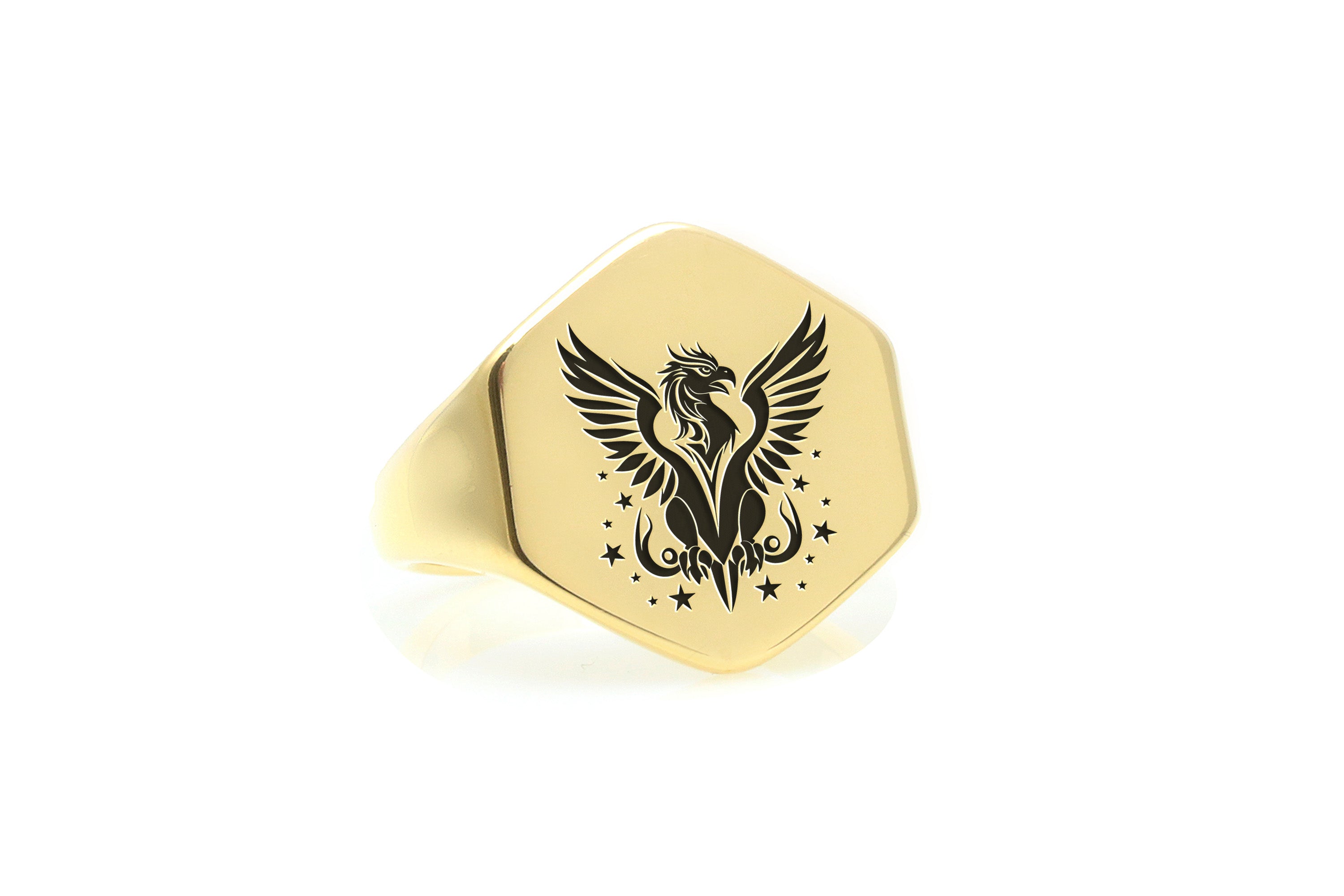 Gold Griffin Signet Ring