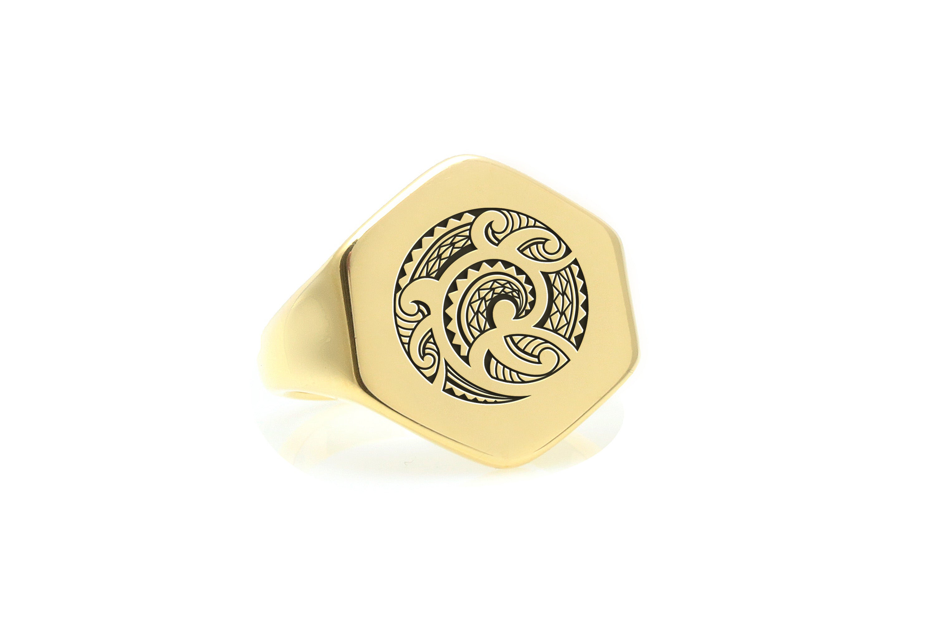 14k Gold Samoan Signet Ring