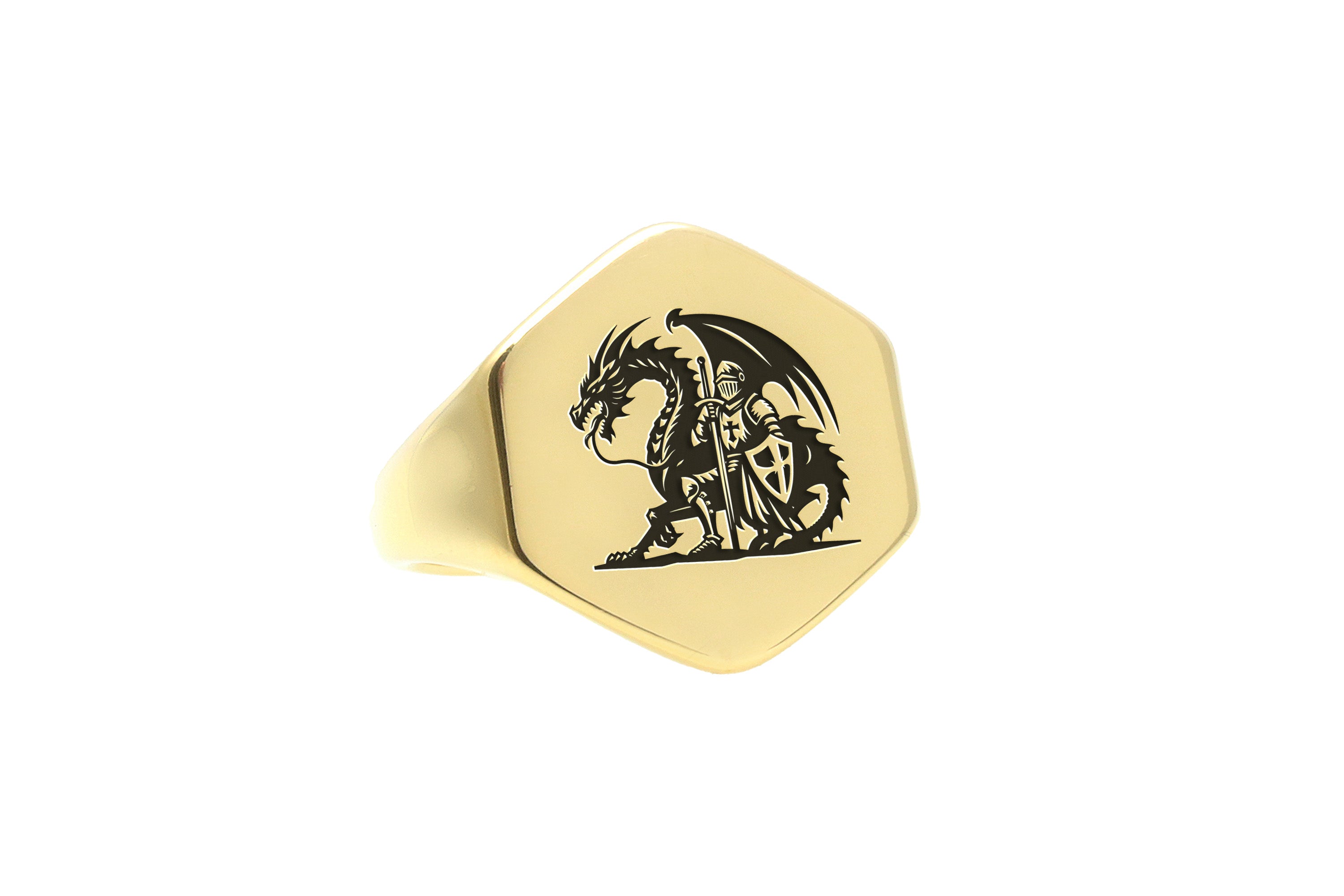 14k Gold Knight Ring