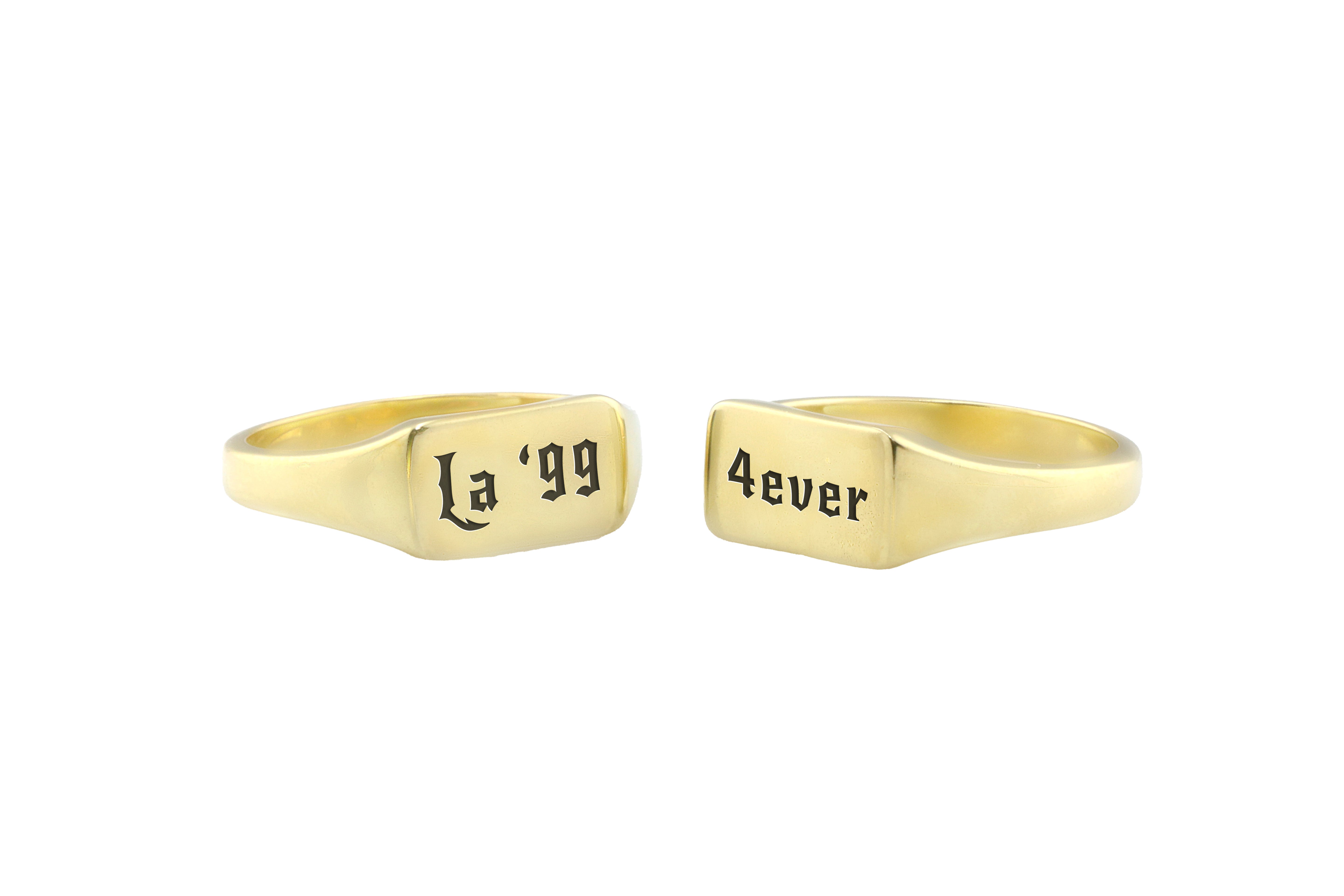 Personalized Text Engraving Ring