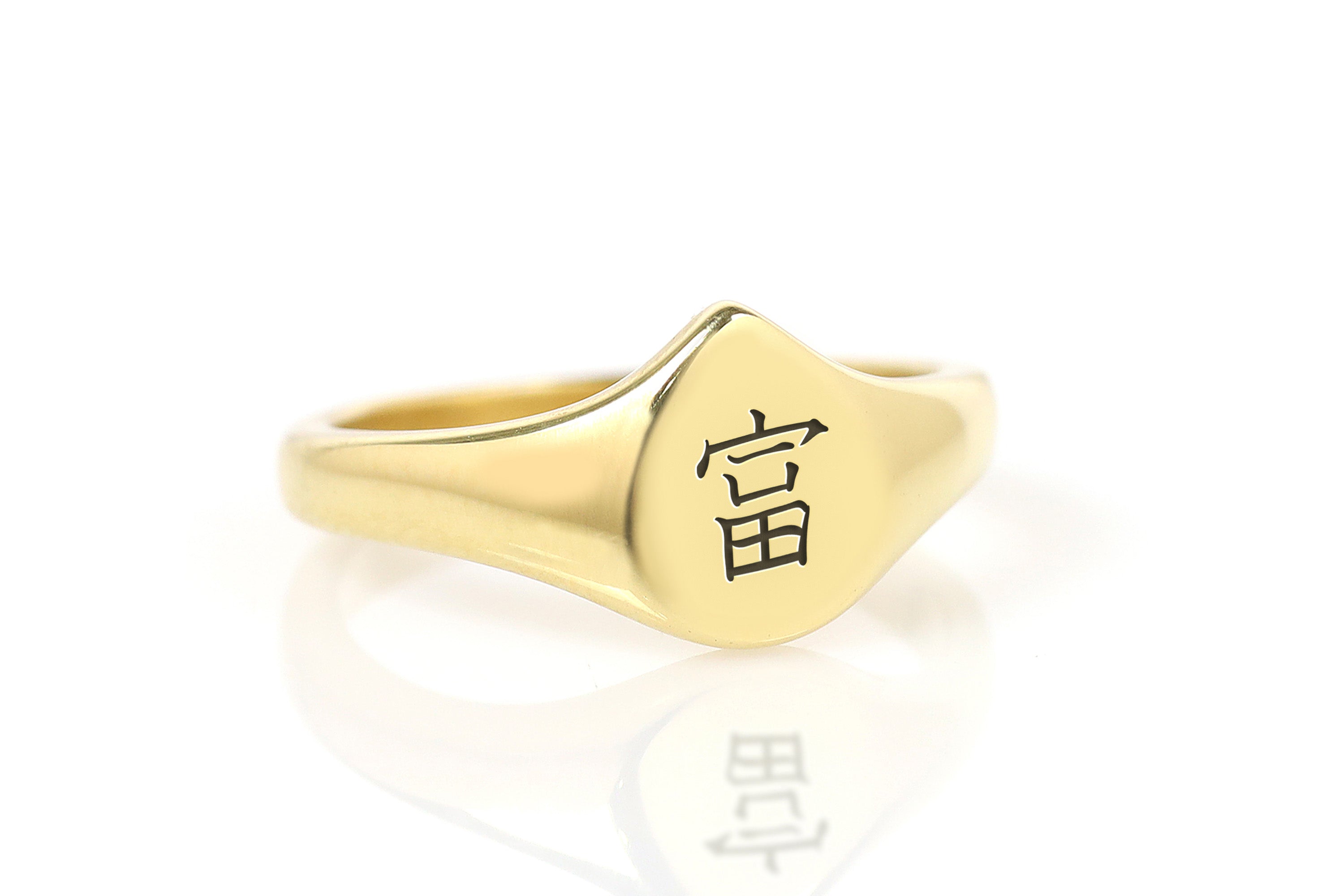 Personalized Kanji Signet Ring
