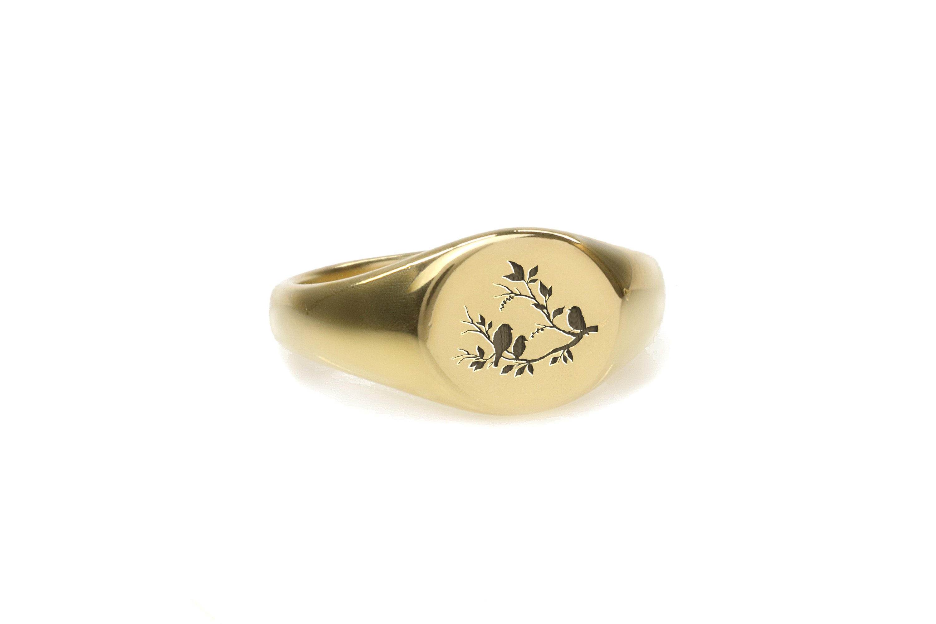 14k Bird Signet Ring