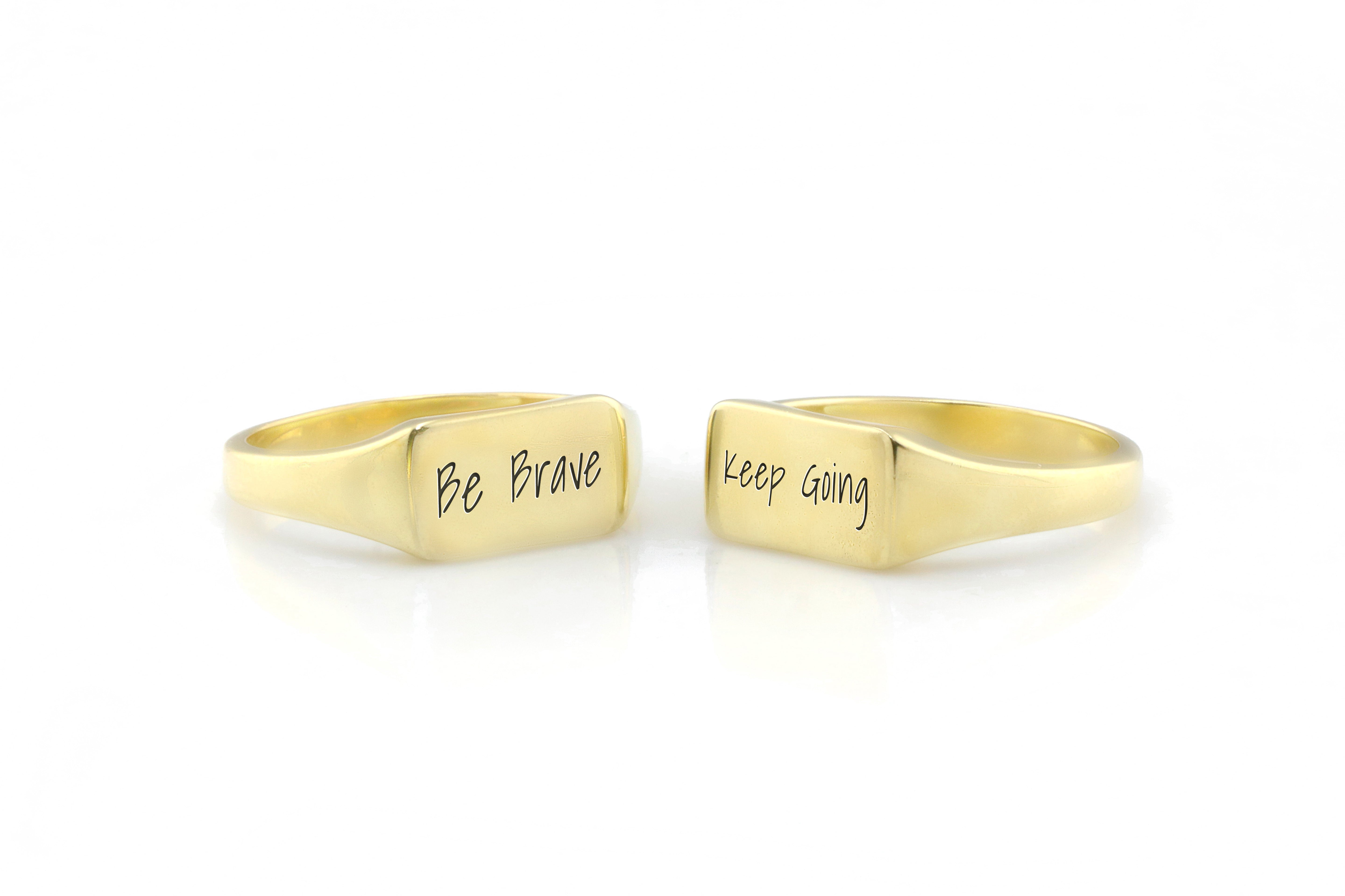 Engraved Text Ring