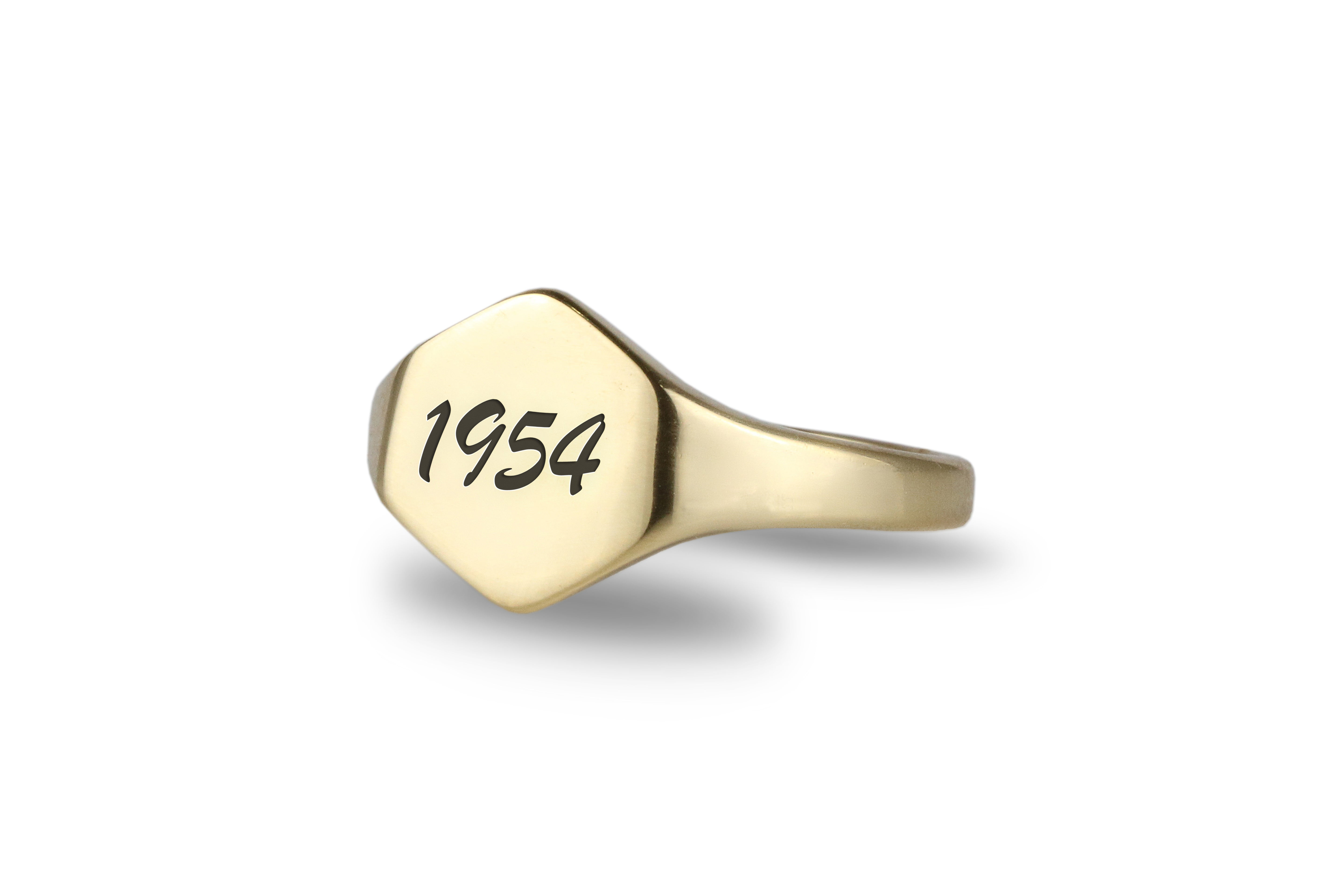 Personalized Numbers & Initials Ring
