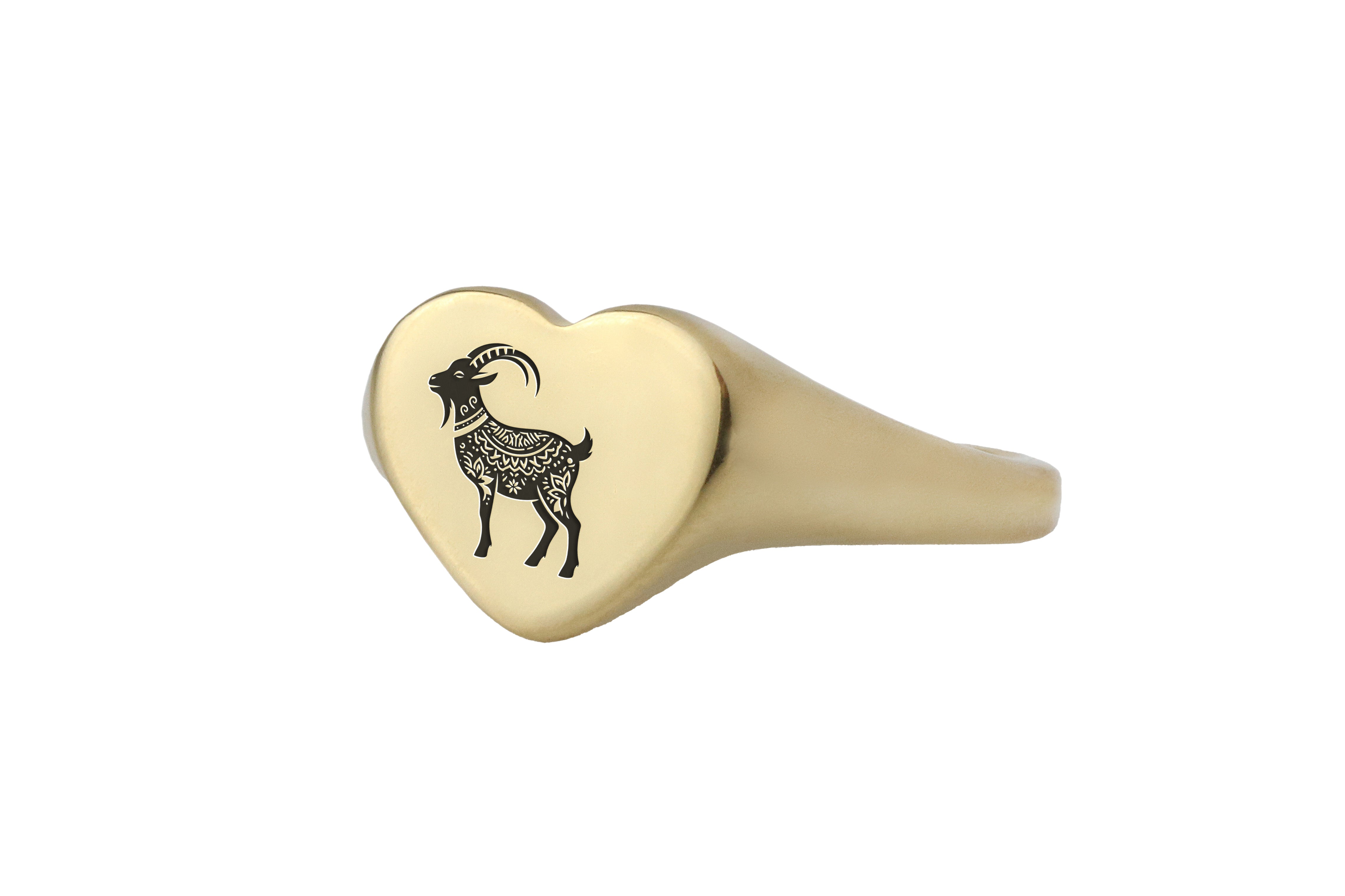 Custom Goat Gold Ring