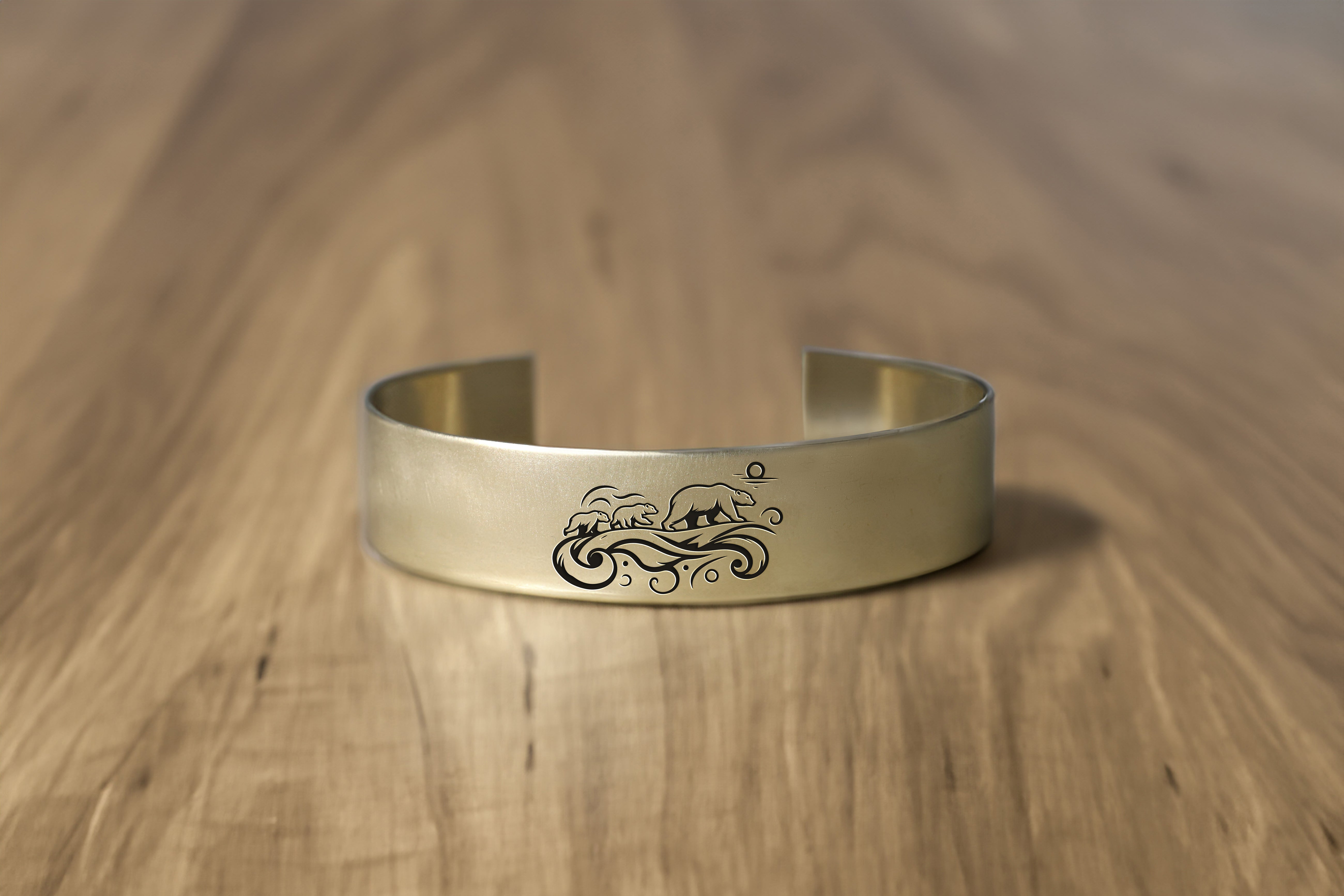 14k Gold Polar Bears Bracelet