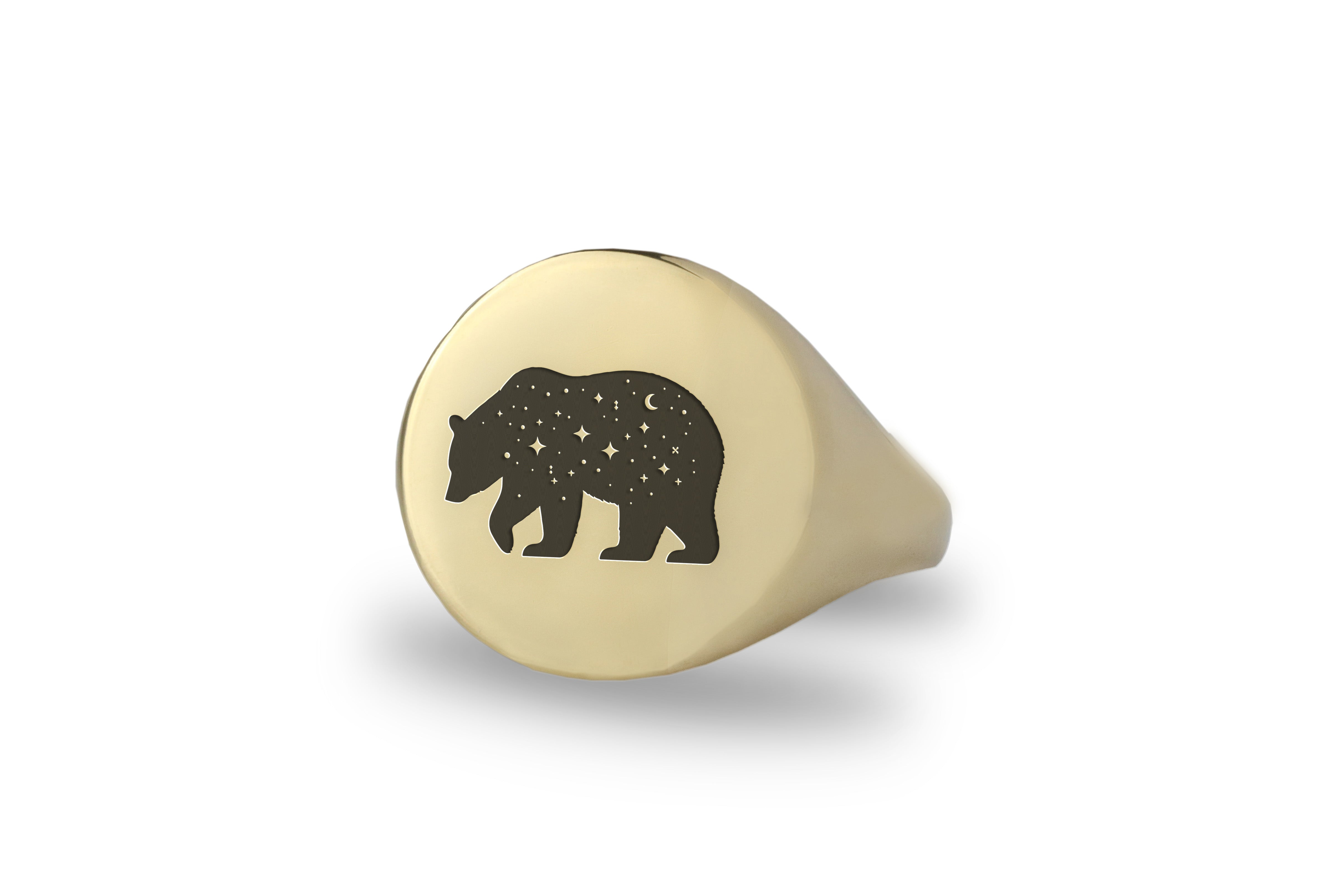 14k Gold Mystical Bear Ring