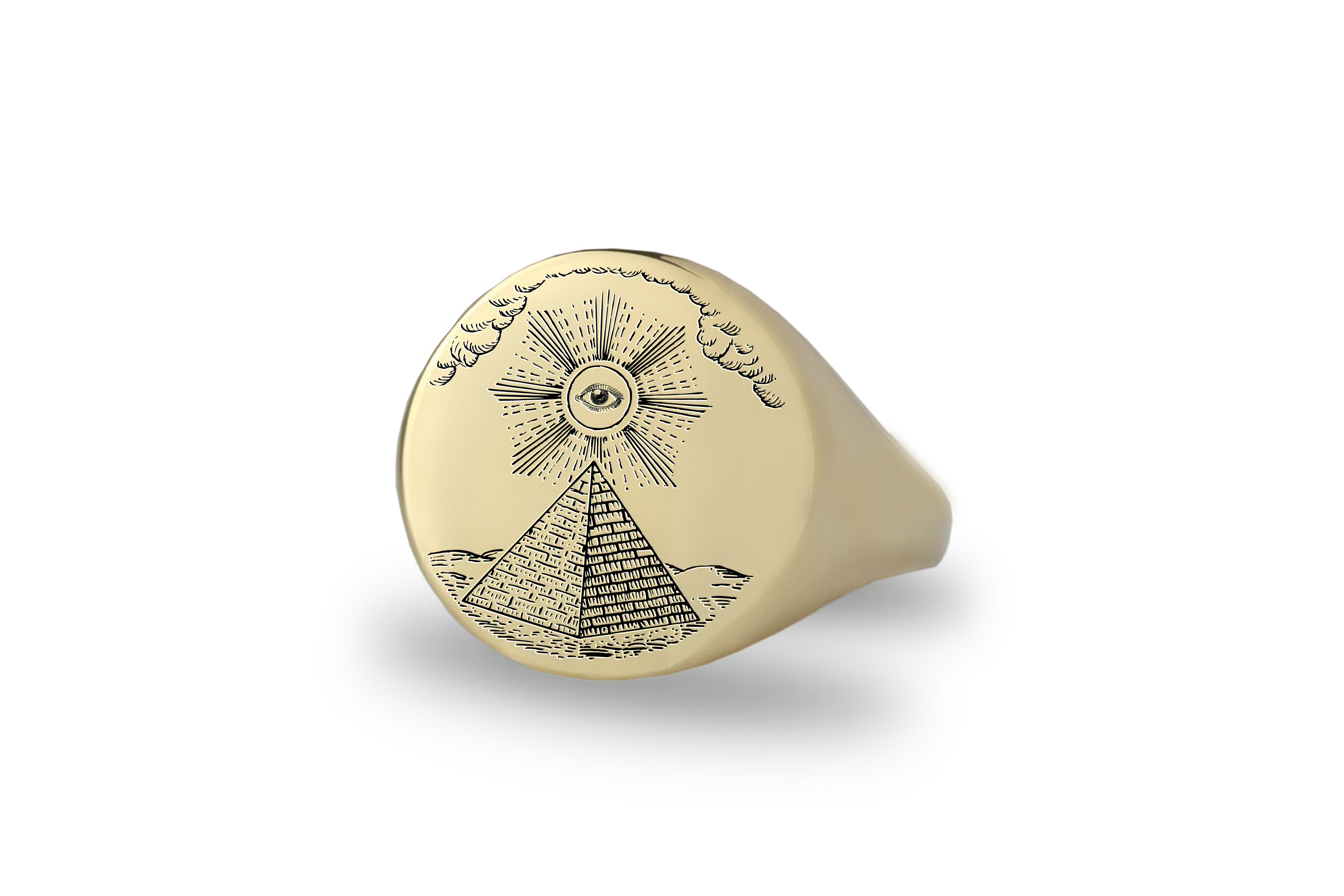 Freemasons Pyramid Signet Ring