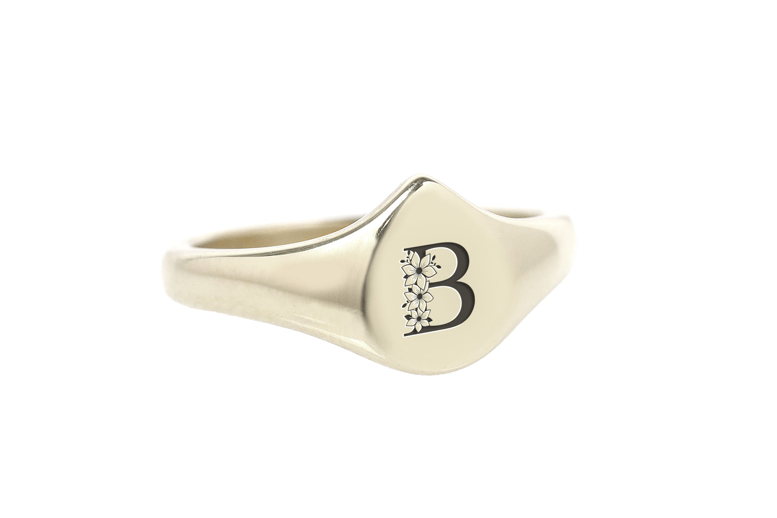 925 Sterling Silver Letter Ring