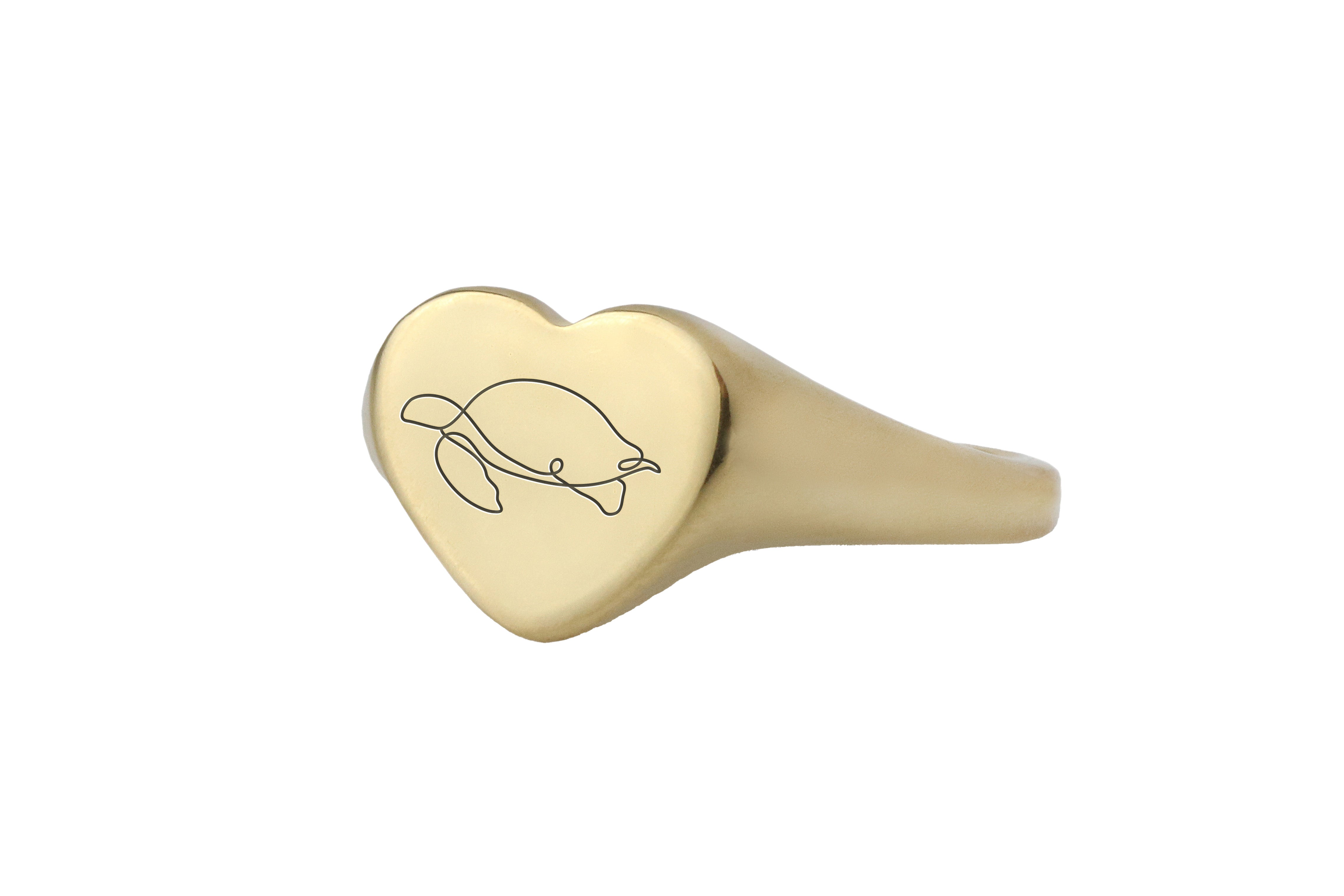14k Gold Turtle Ring